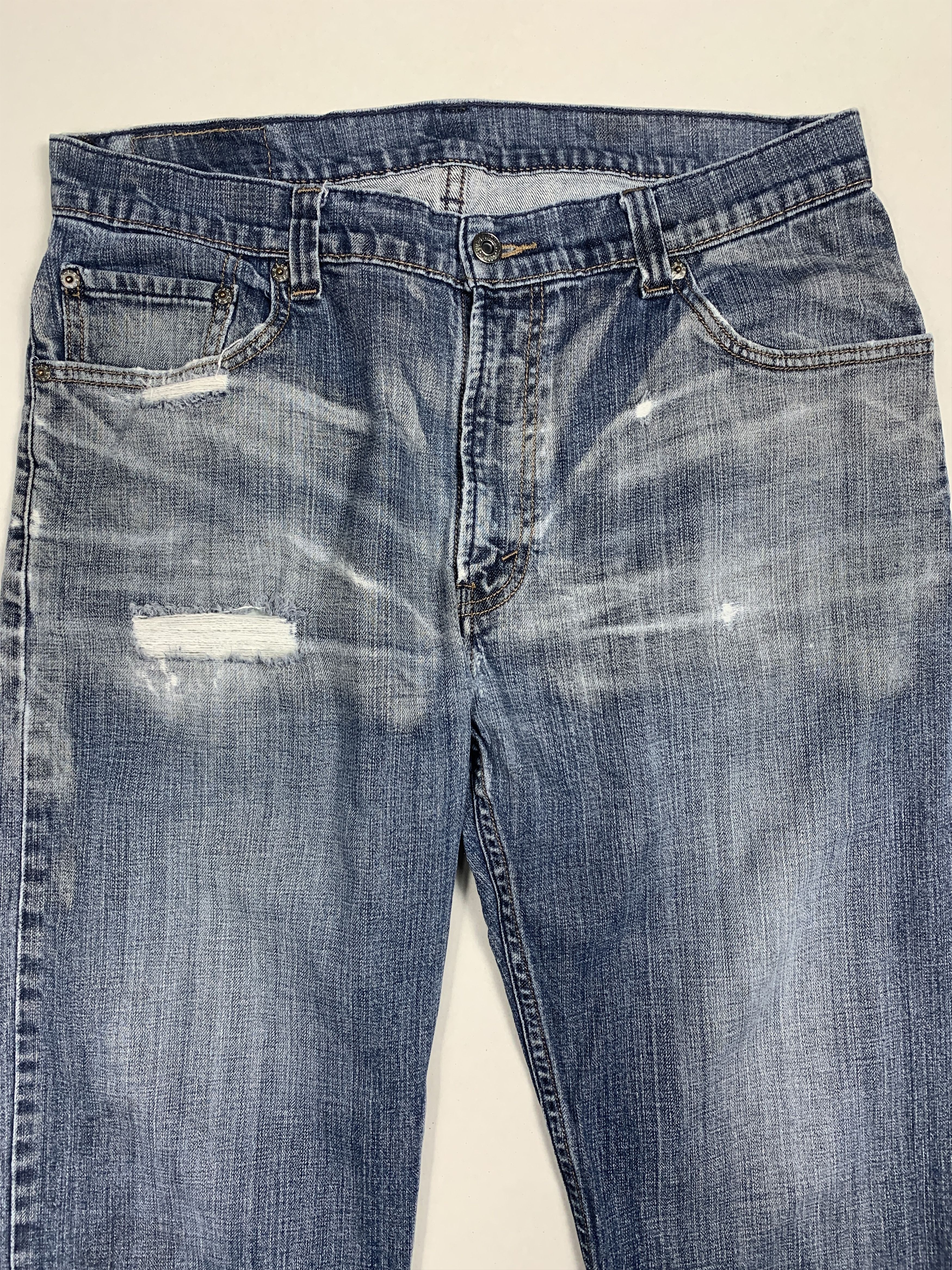 Levi's × Vintage Vintage LEVI'S 559 Distressed Faded Straight Cut Mid Wash Size US 34 / EU 50 - 2 Thumbnail
