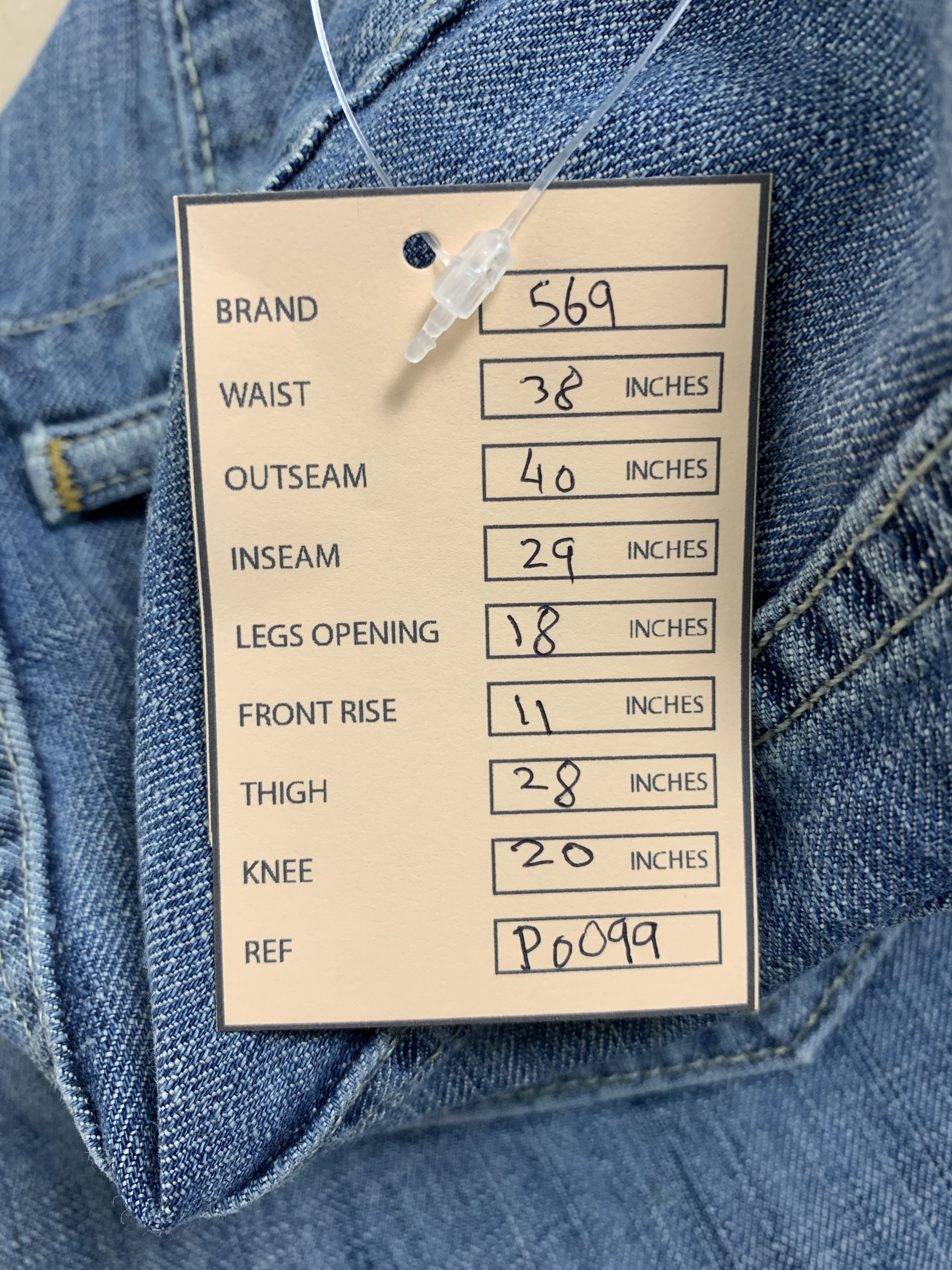 Levi's Vintage Levis's 569 Straight Cut Faded Blue Jeans Size US 38 / EU 54 - 19 Thumbnail