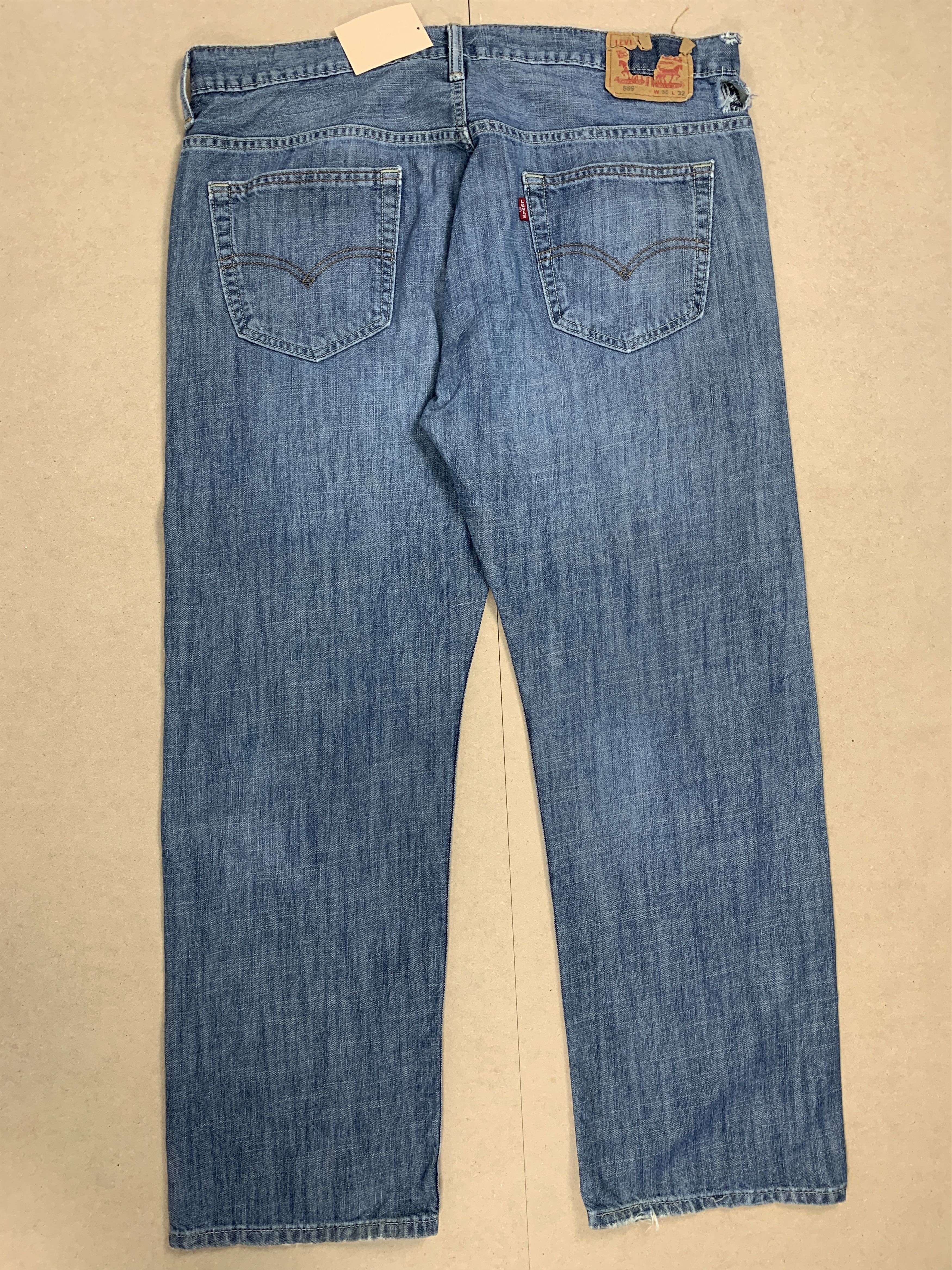 Levi's Vintage Levis's 569 Straight Cut Faded Blue Jeans Size US 38 / EU 54 - 4 Thumbnail