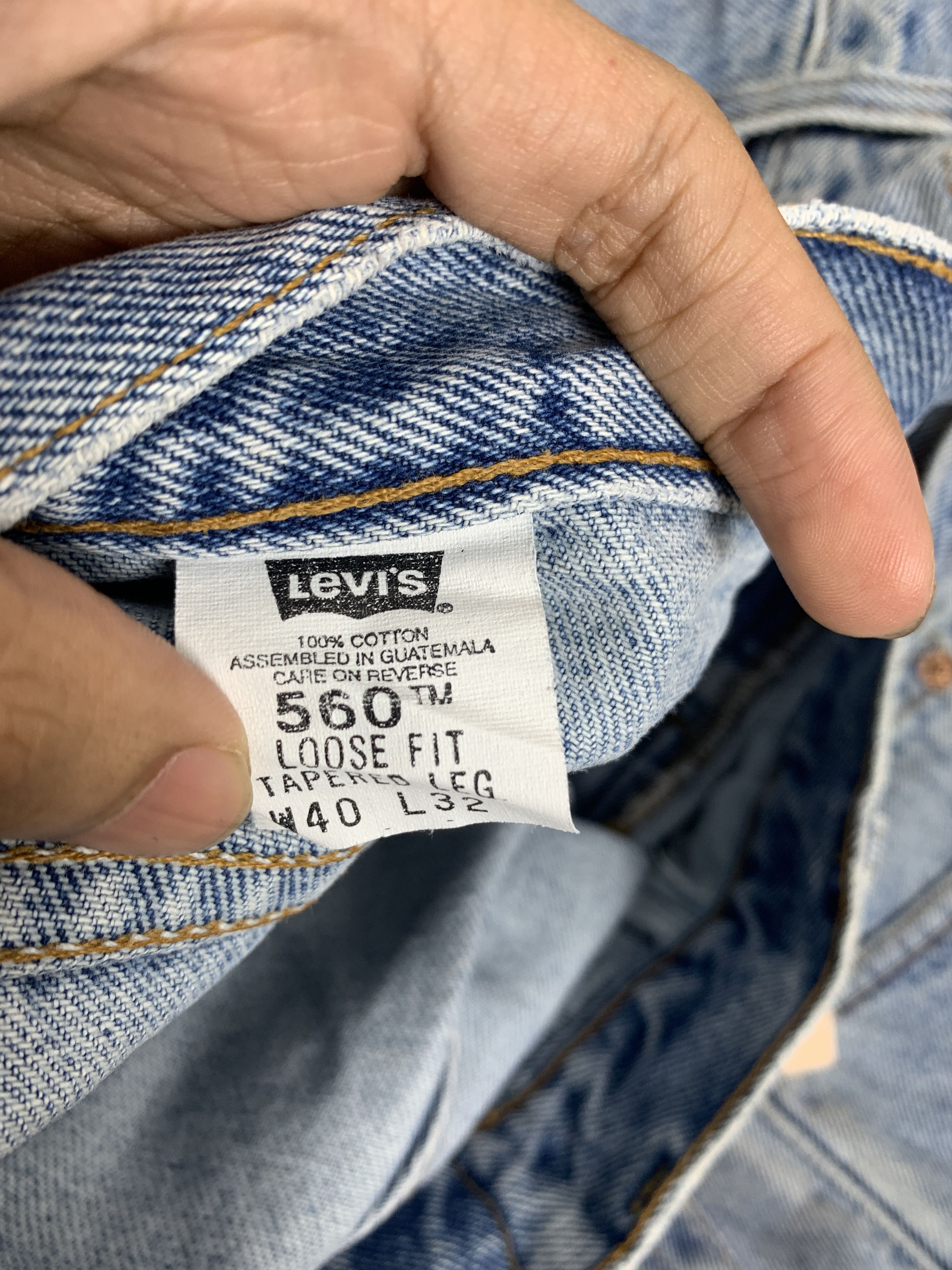 Levi's Vintage Levi's 560 Loose Blue Ligth Wash Jeans Size US 38 / EU 54 - 11 Thumbnail