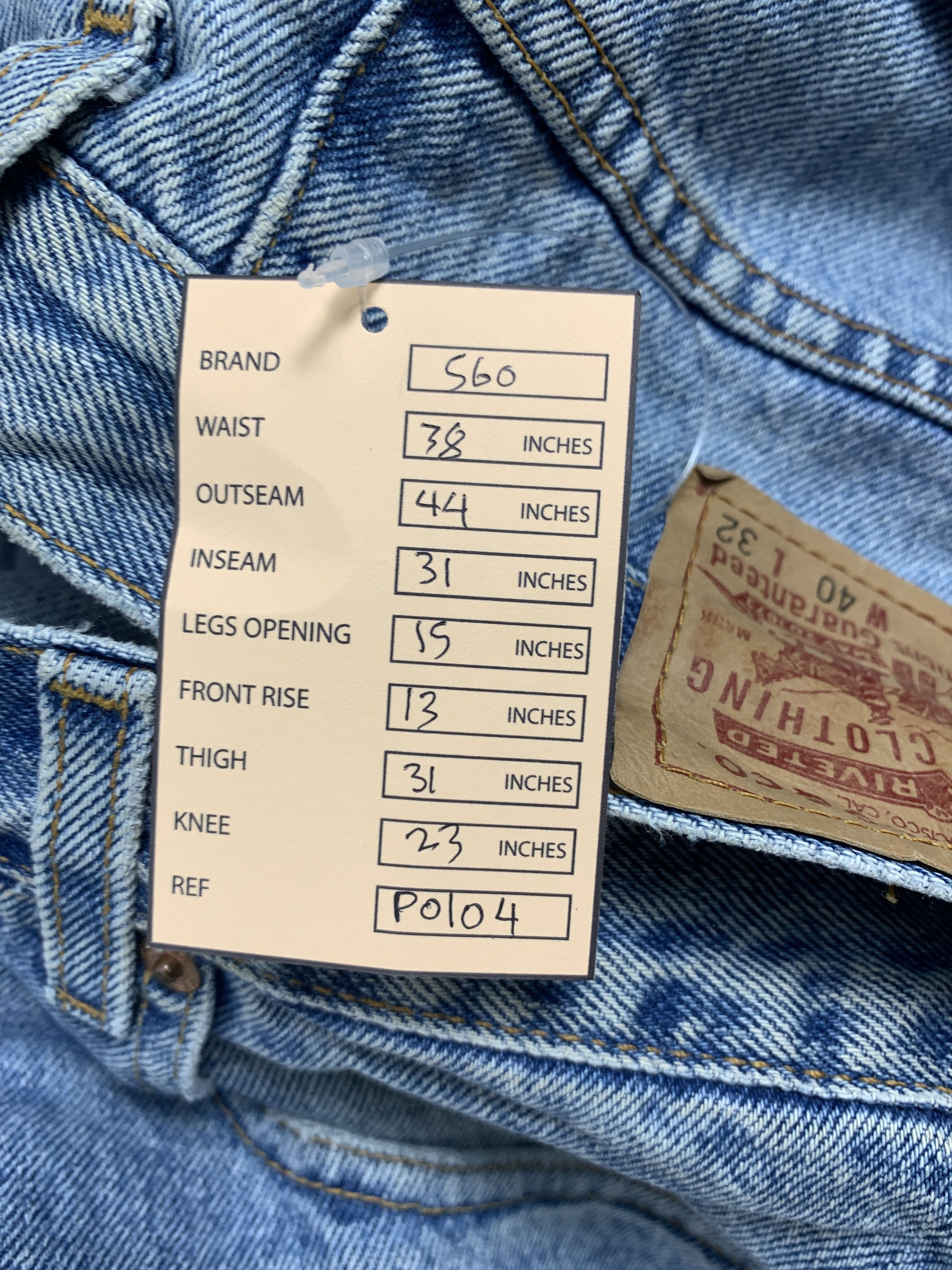 Levi's Vintage Levi's 560 Loose Blue Ligth Wash Jeans Size US 38 / EU 54 - 17 Thumbnail
