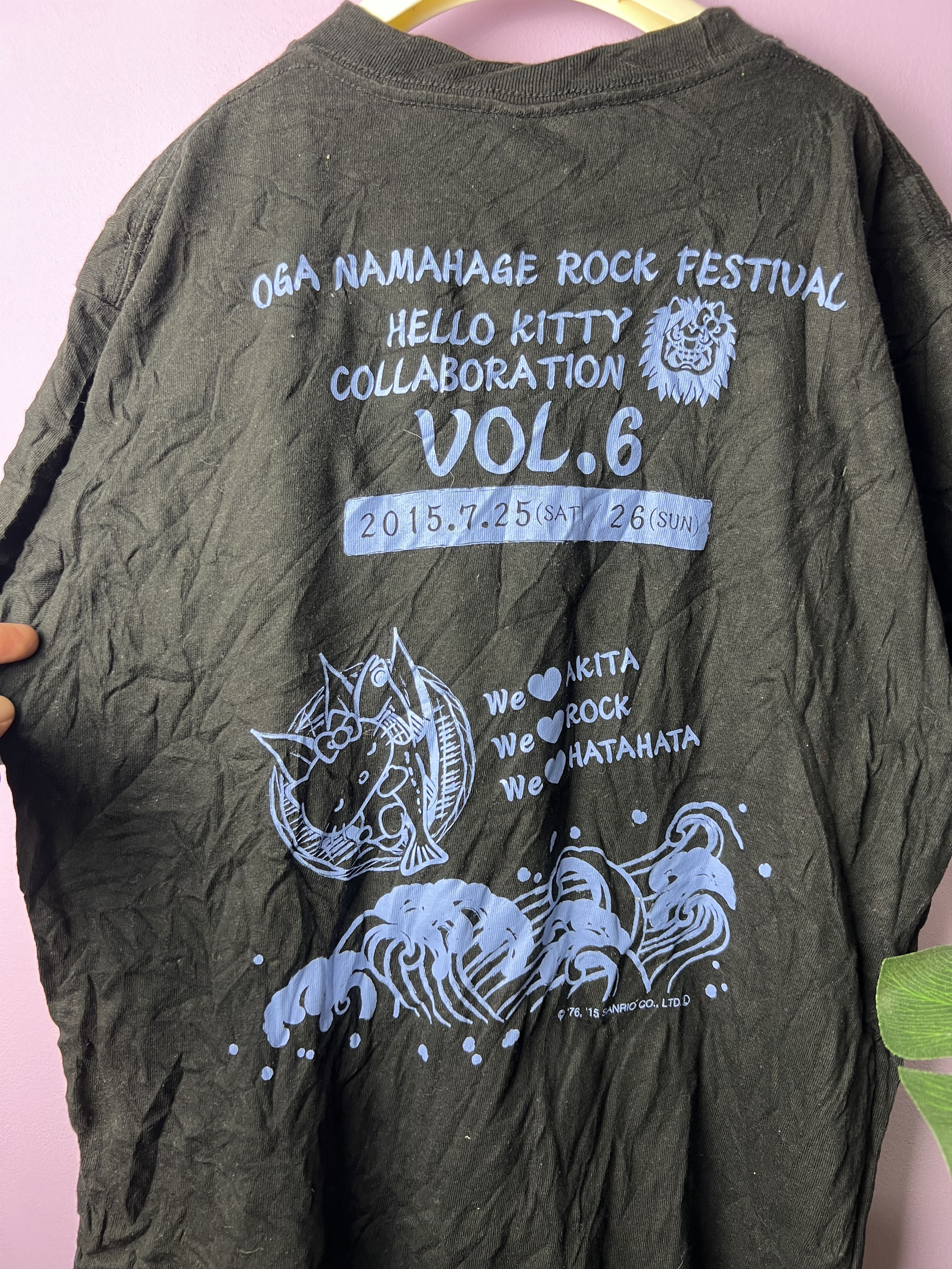 Anime 🔥Hello Kitty Oga Namahage Rock Fest Tees Size US M / EU 48-50 / 2 - 6 Thumbnail