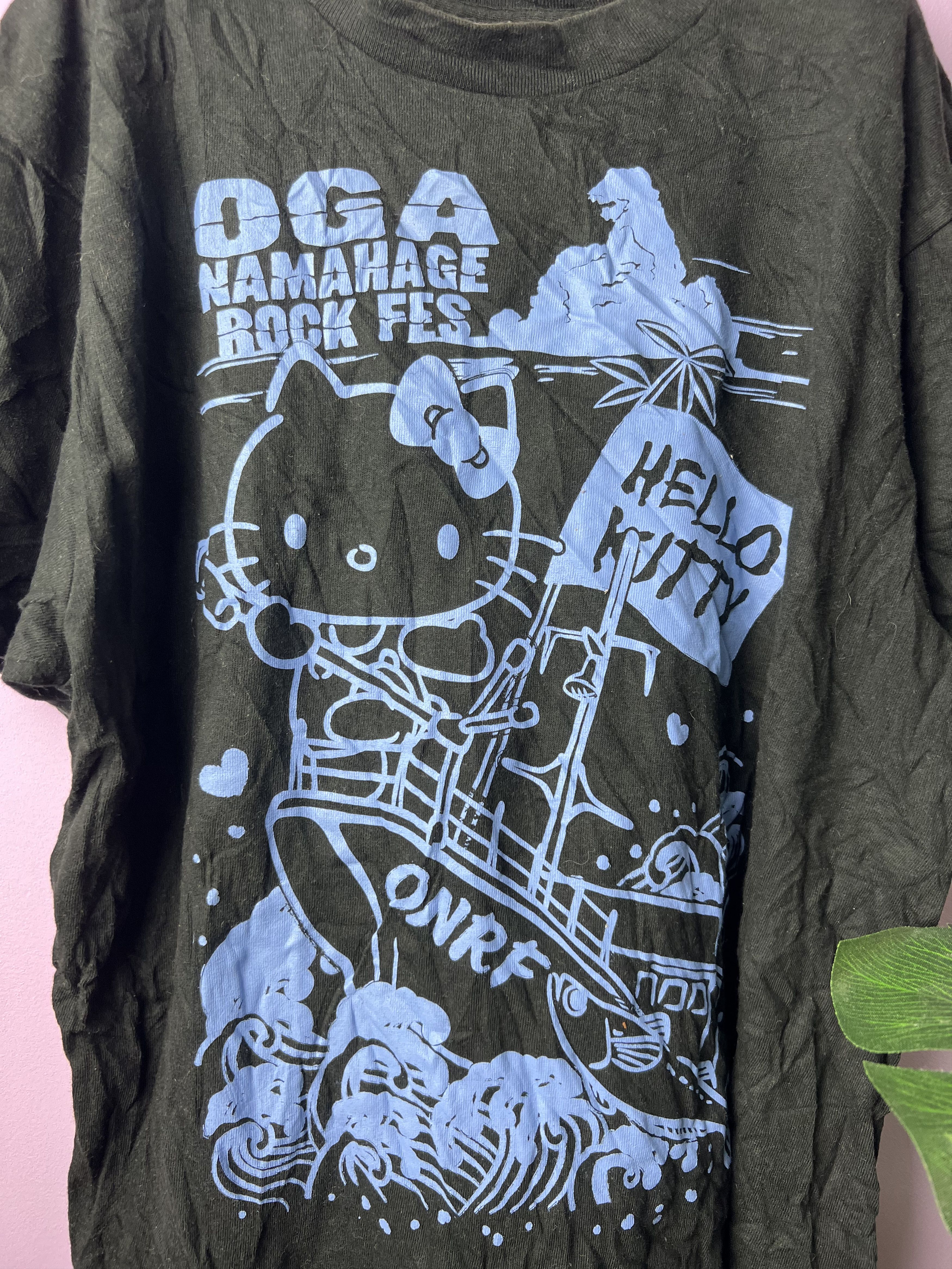 Anime 🔥Hello Kitty Oga Namahage Rock Fest Tees Size US M / EU 48-50 / 2 - 3 Thumbnail