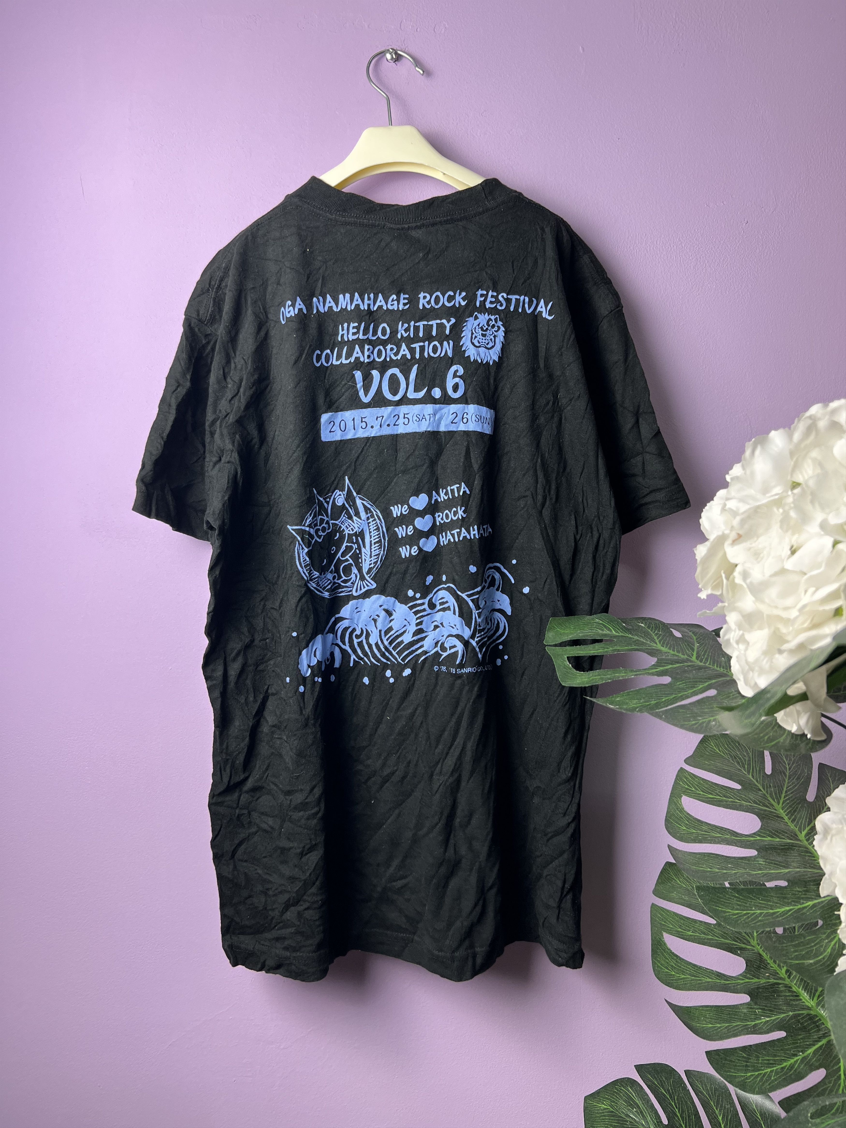 Anime 🔥Hello Kitty Oga Namahage Rock Fest Tees Size US M / EU 48-50 / 2 - 2 Thumbnail