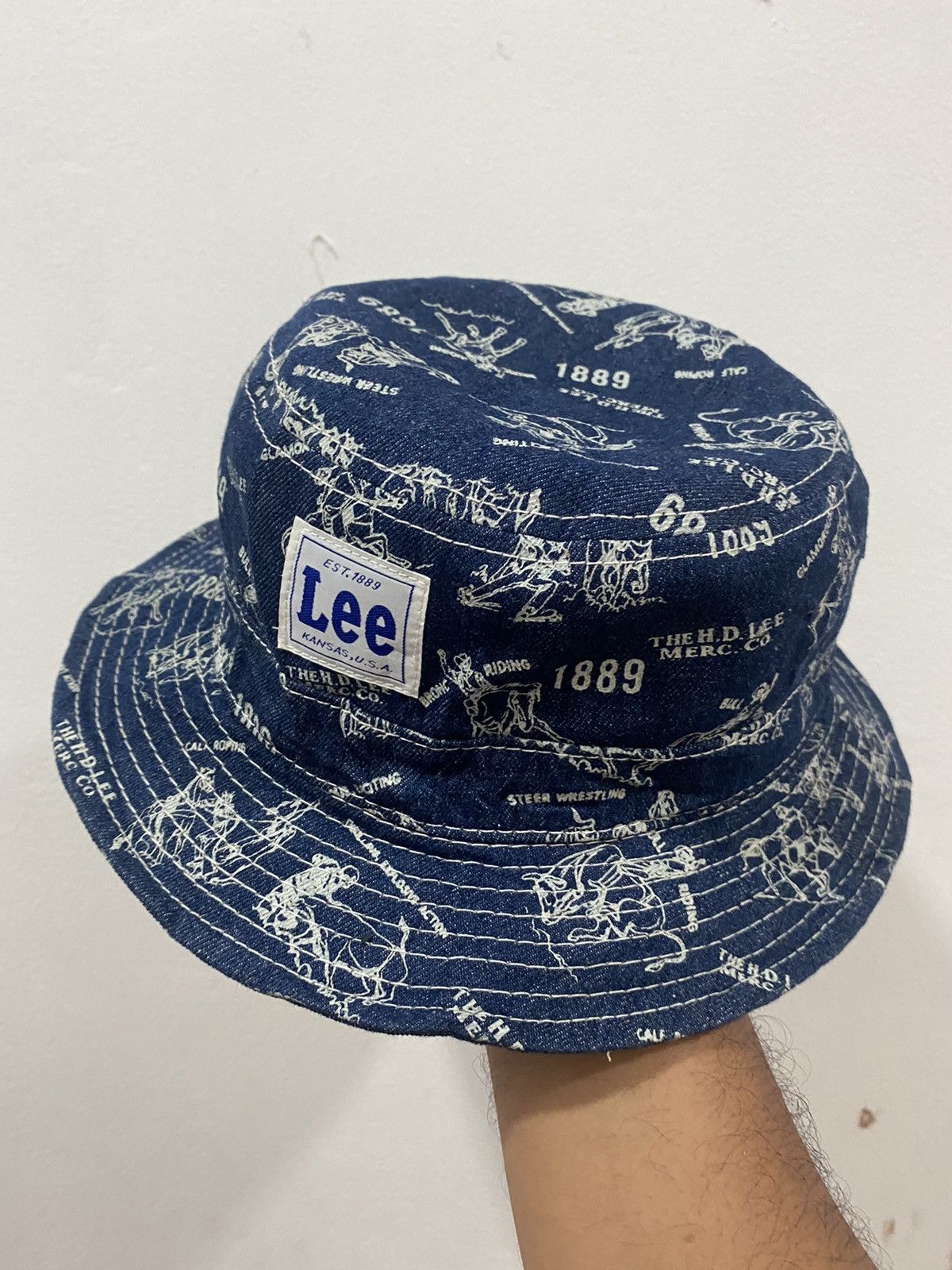 Lee VTG Full Print Lee Union Made Bucket Hat Size ONE SIZE - 2 Thumbnail
