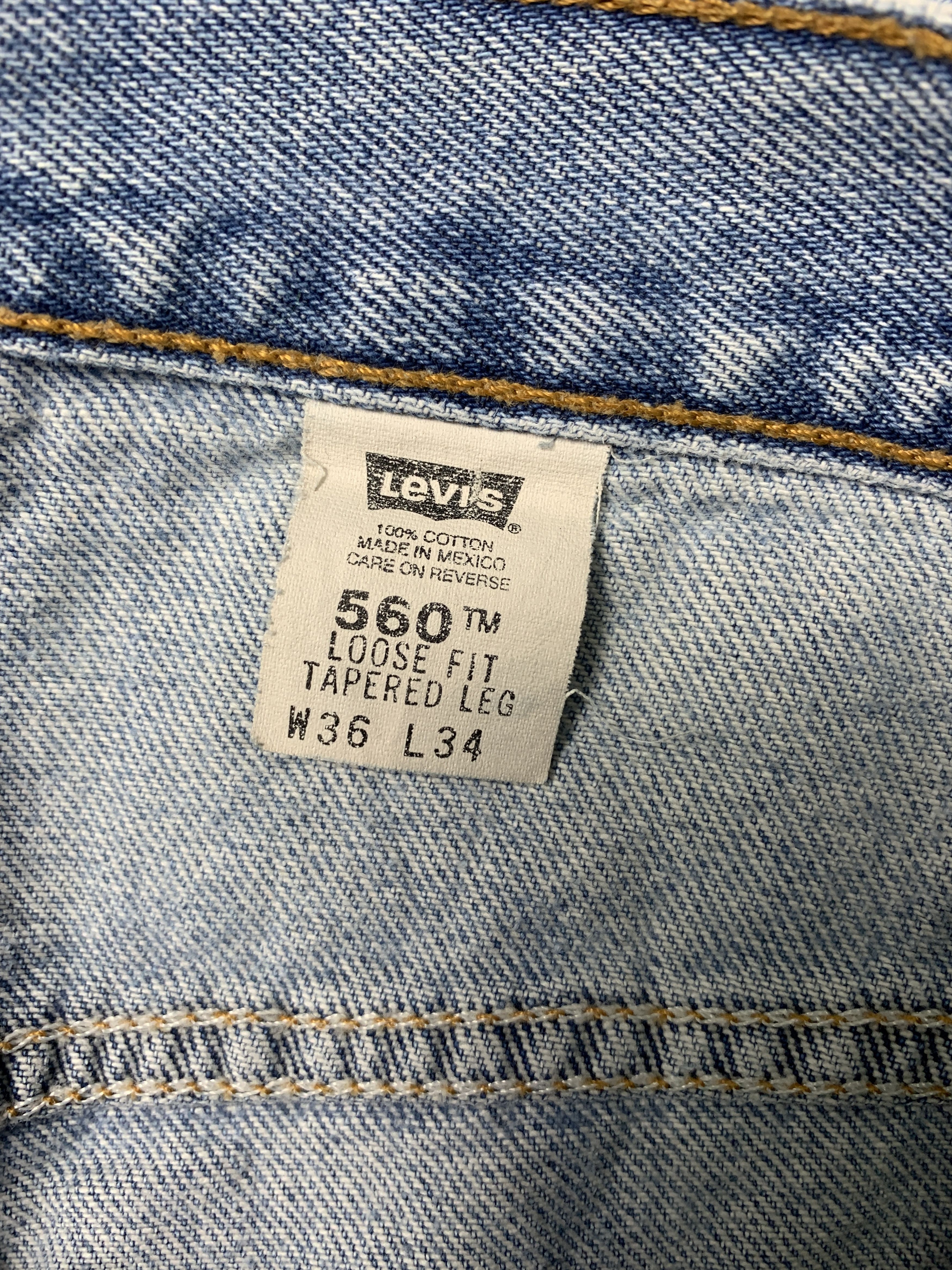 Levi's Vintage Levis 560 Straight Cut Jeans P0273 Size US 34 / EU 50 - 10 Thumbnail