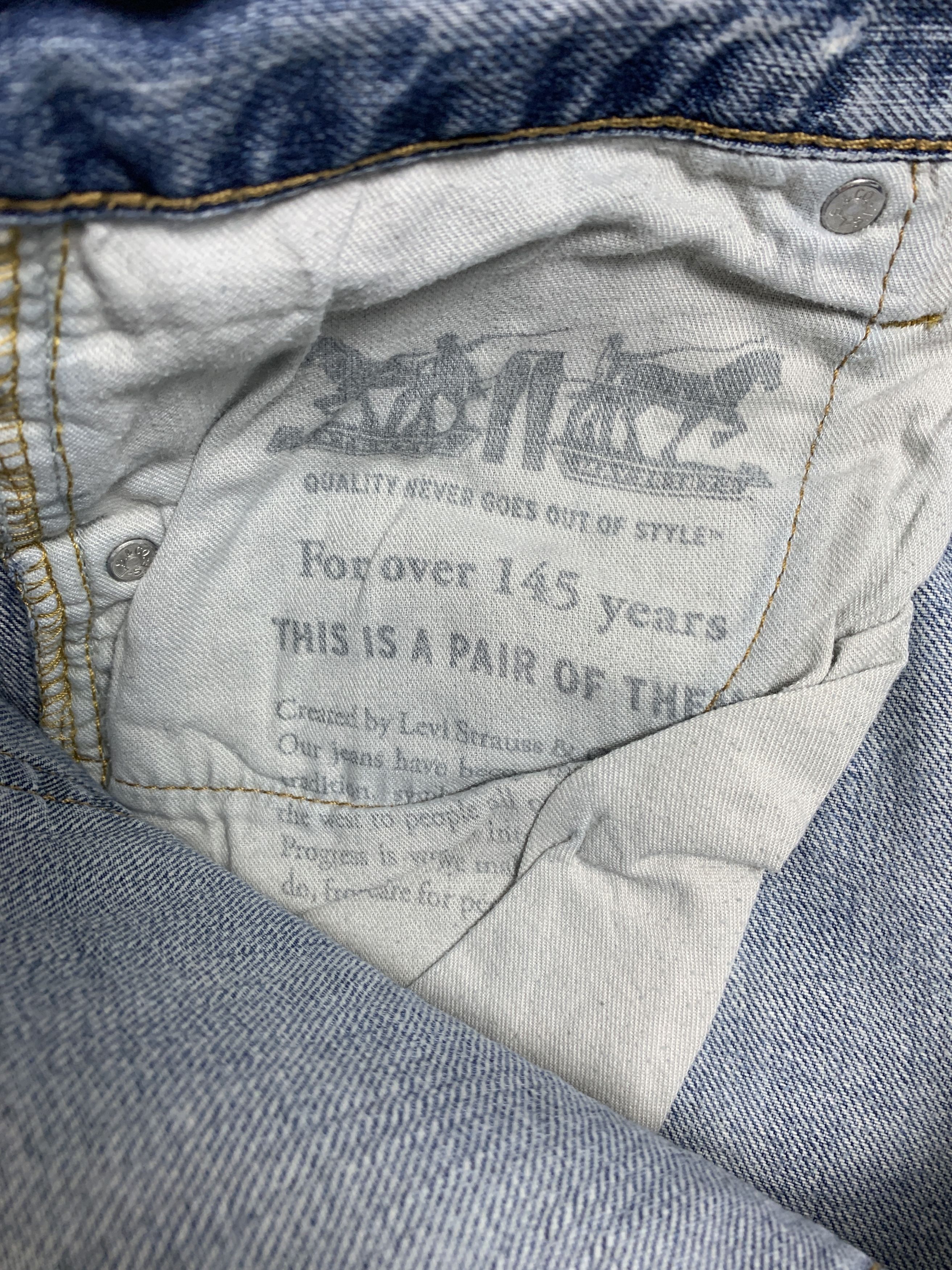 Levi's Vintage LEVI'S 569 Distressed Faded Straight Cut Stone Wash Size US 36 / EU 52 - 10 Thumbnail
