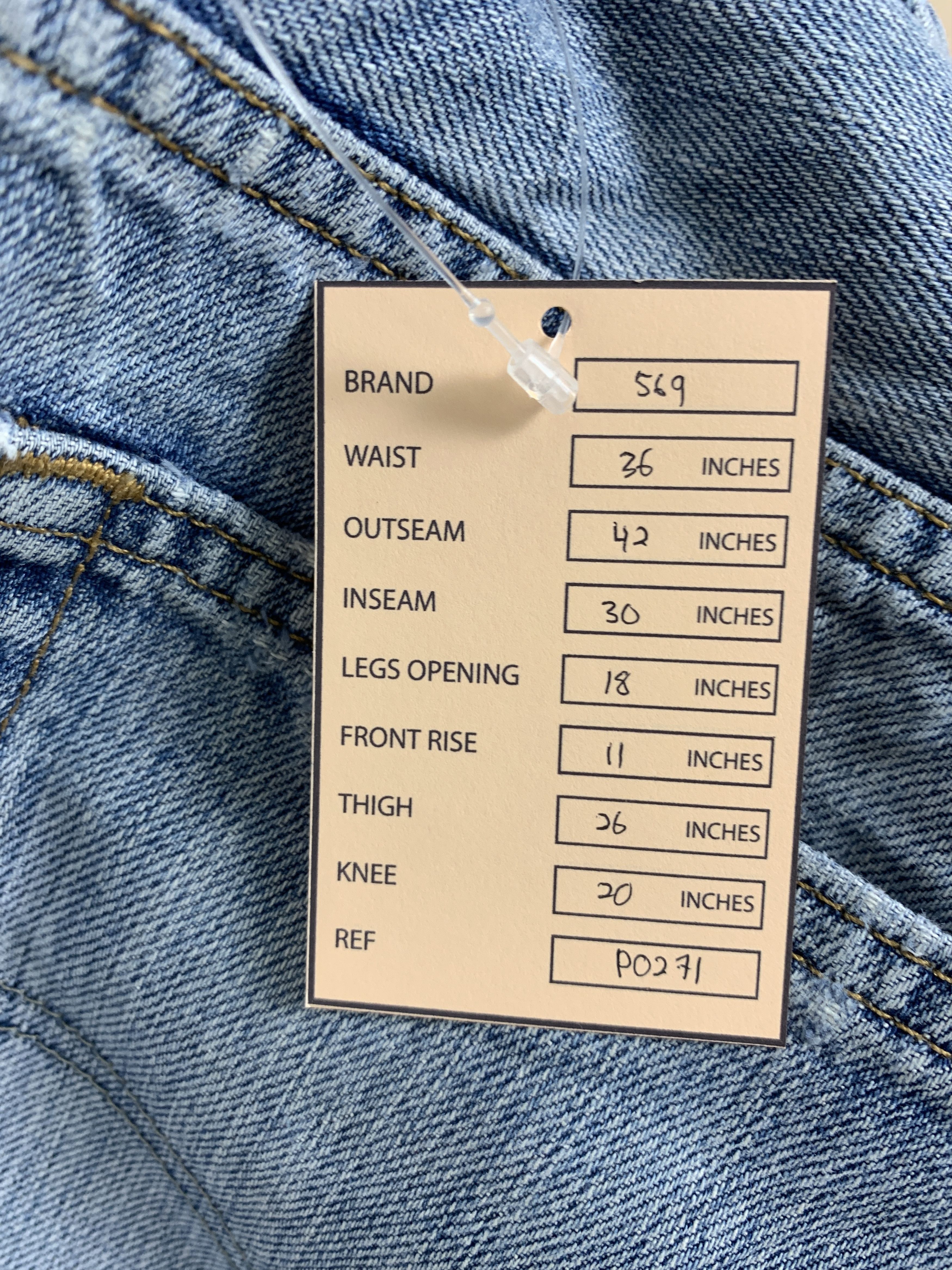 Levi's Vintage LEVI'S 569 Distressed Faded Straight Cut Stone Wash Size US 36 / EU 52 - 15 Thumbnail