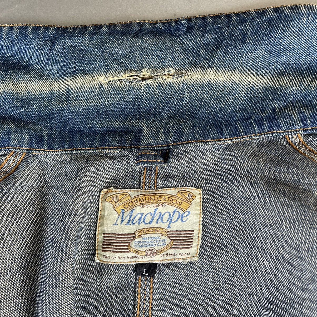Japanese Brand Vintage 80s Machope Chore Jeans Jacket.. Size US L / EU 52-54 / 3 - 13 Thumbnail