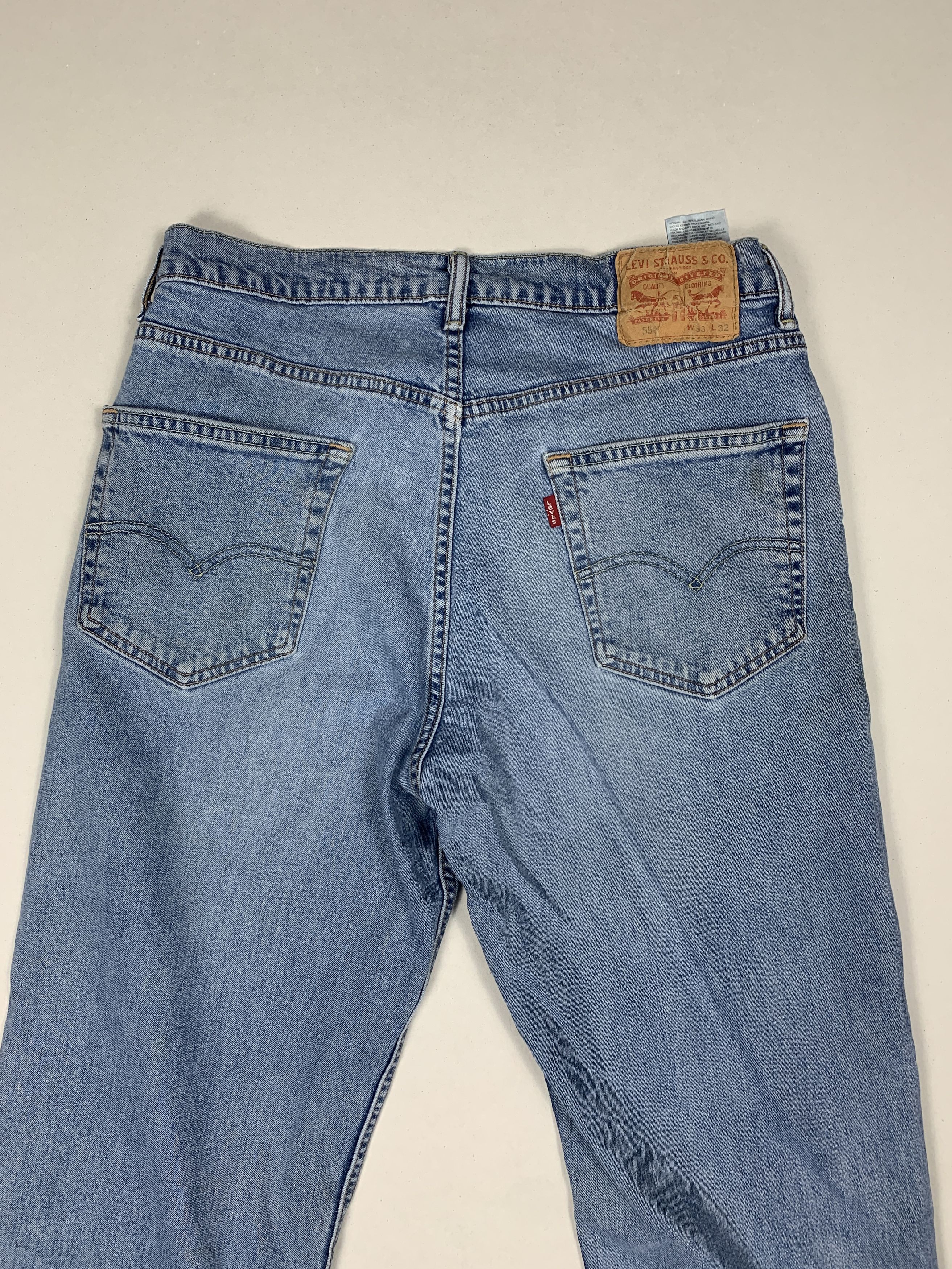 Levi's × Vintage Vintage LEVI'S 550 Distressed Faded Straight Cut Mid Wash Size US 32 / EU 48 - 12 Thumbnail
