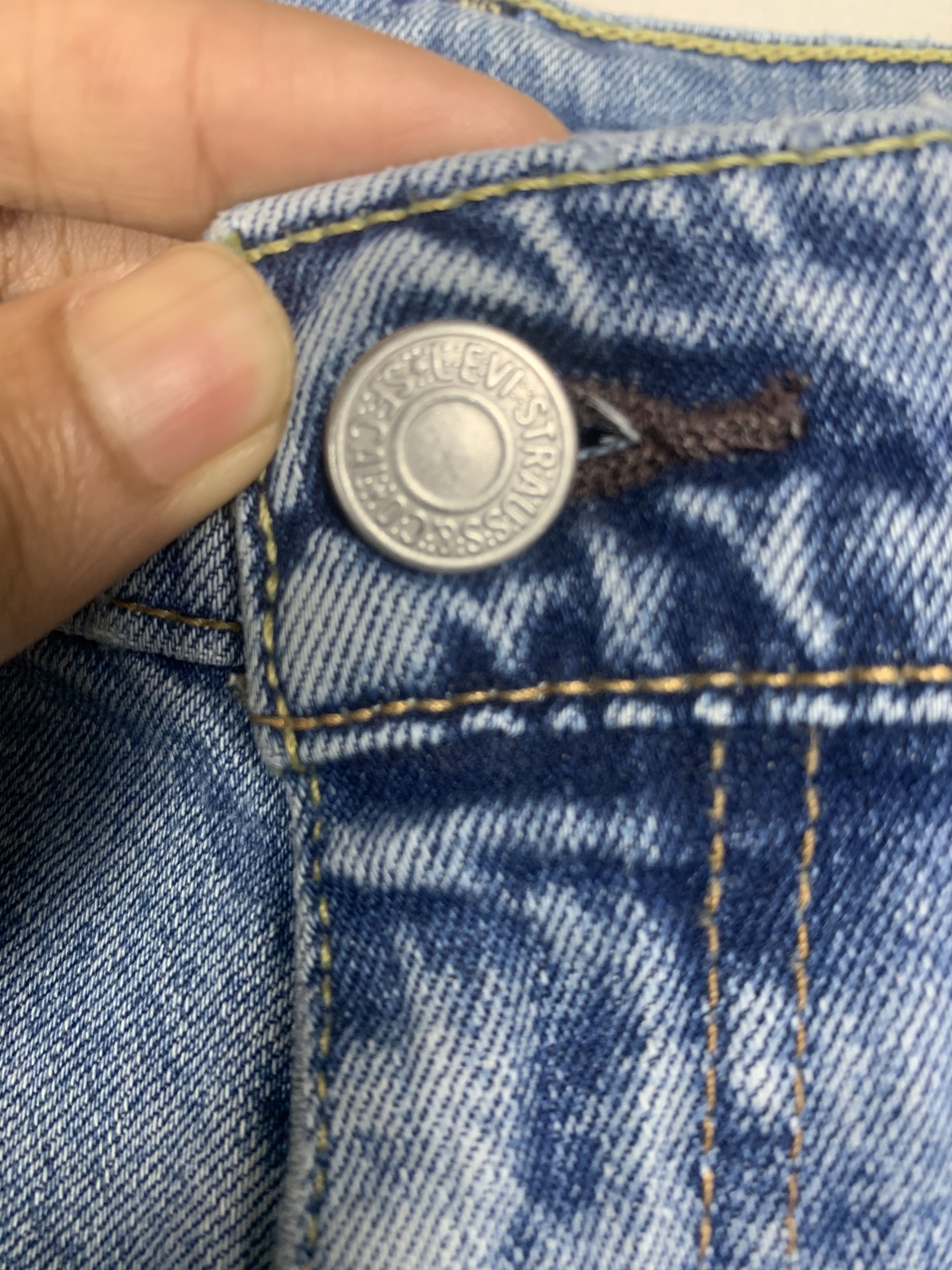 Levi's × Vintage Vintage LEVI'S 550 Distressed Faded Straight Cut Mid Wash Size US 32 / EU 48 - 5 Thumbnail