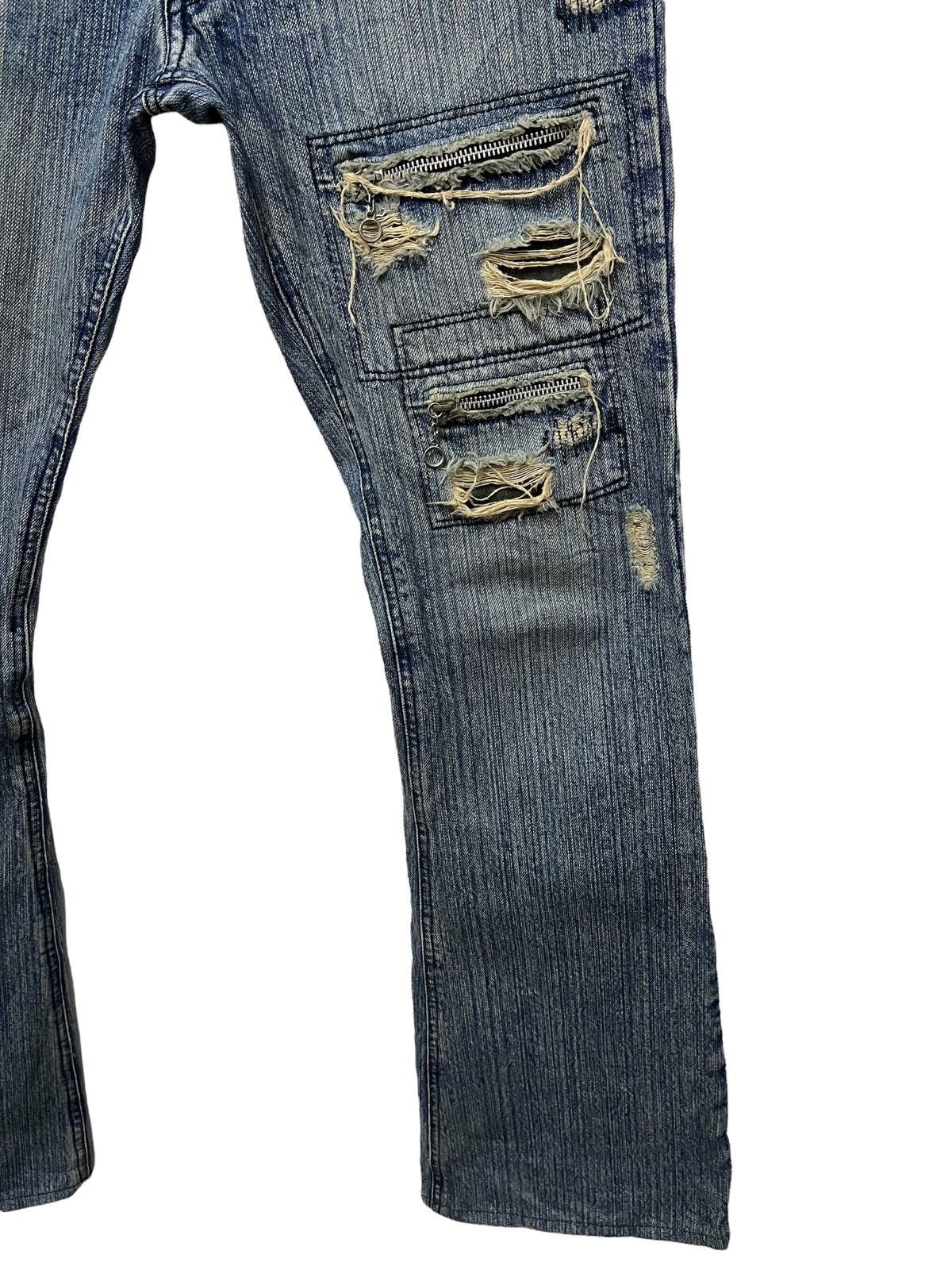 Japanese Brand Edge rupert zipper distressed denim Size 30" / US 8 / IT 44 - 4 Thumbnail