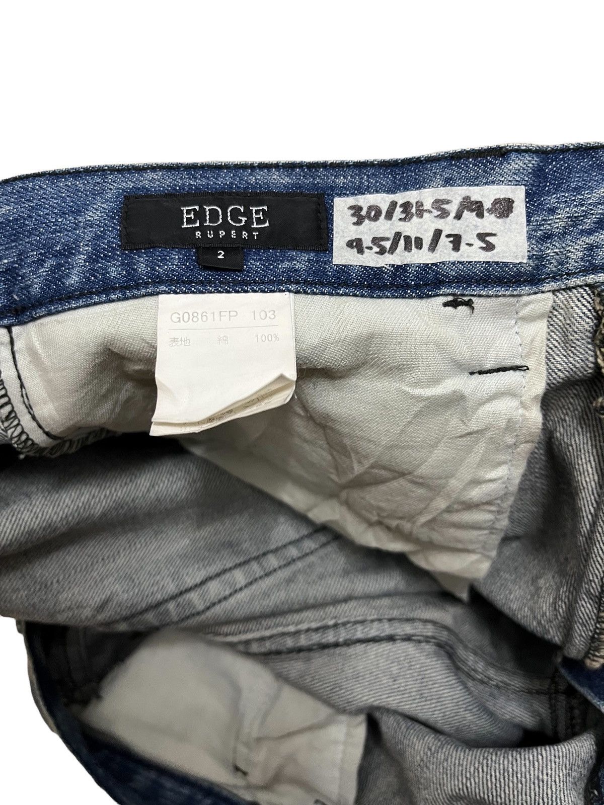 Japanese Brand Edge rupert zipper distressed denim Size 30" / US 8 / IT 44 - 8 Thumbnail