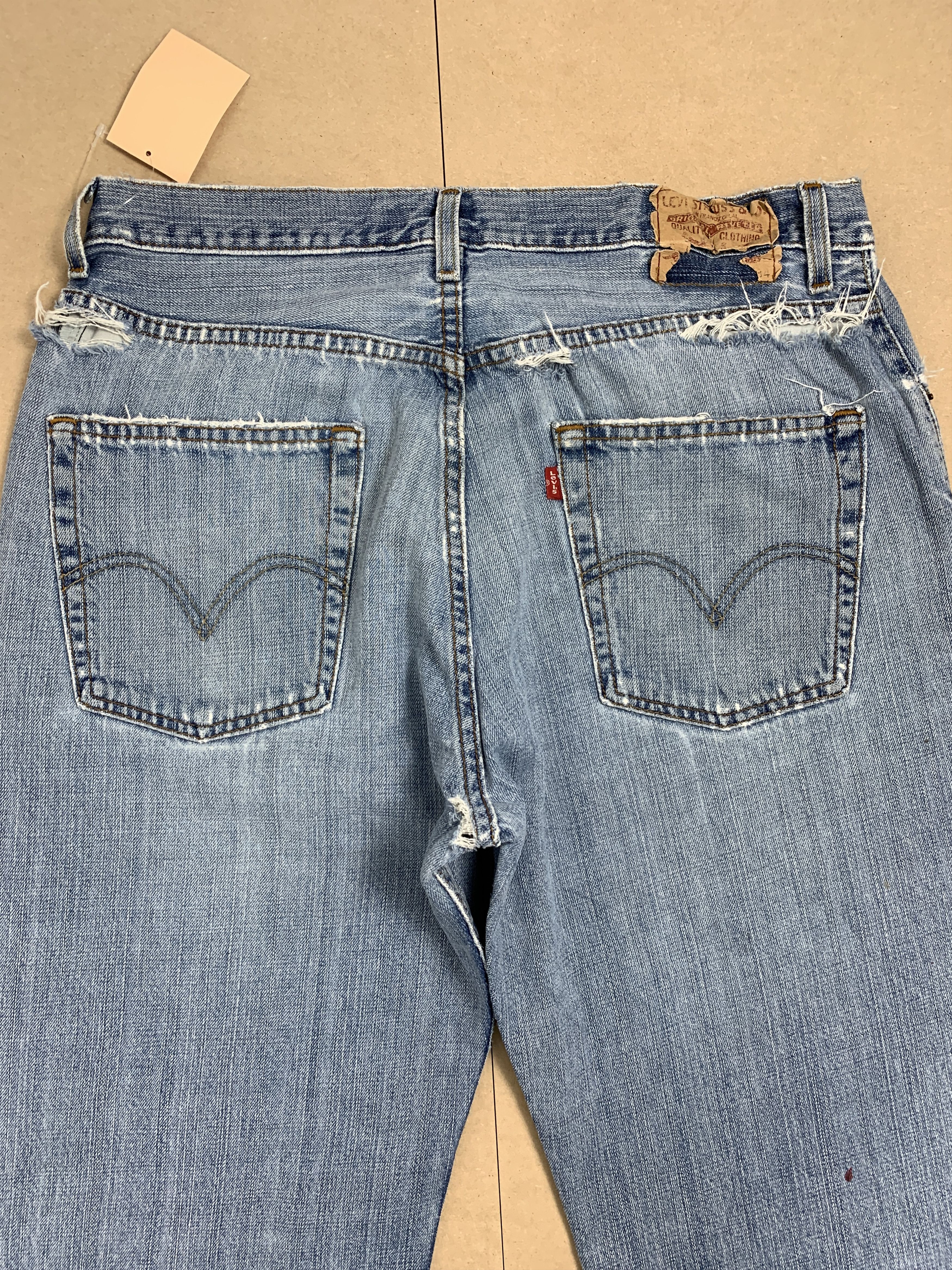 Levi's Vintage Custom Levis 569 StraightCut Distressed Jeans Size US 34 / EU 50 - 8 Thumbnail