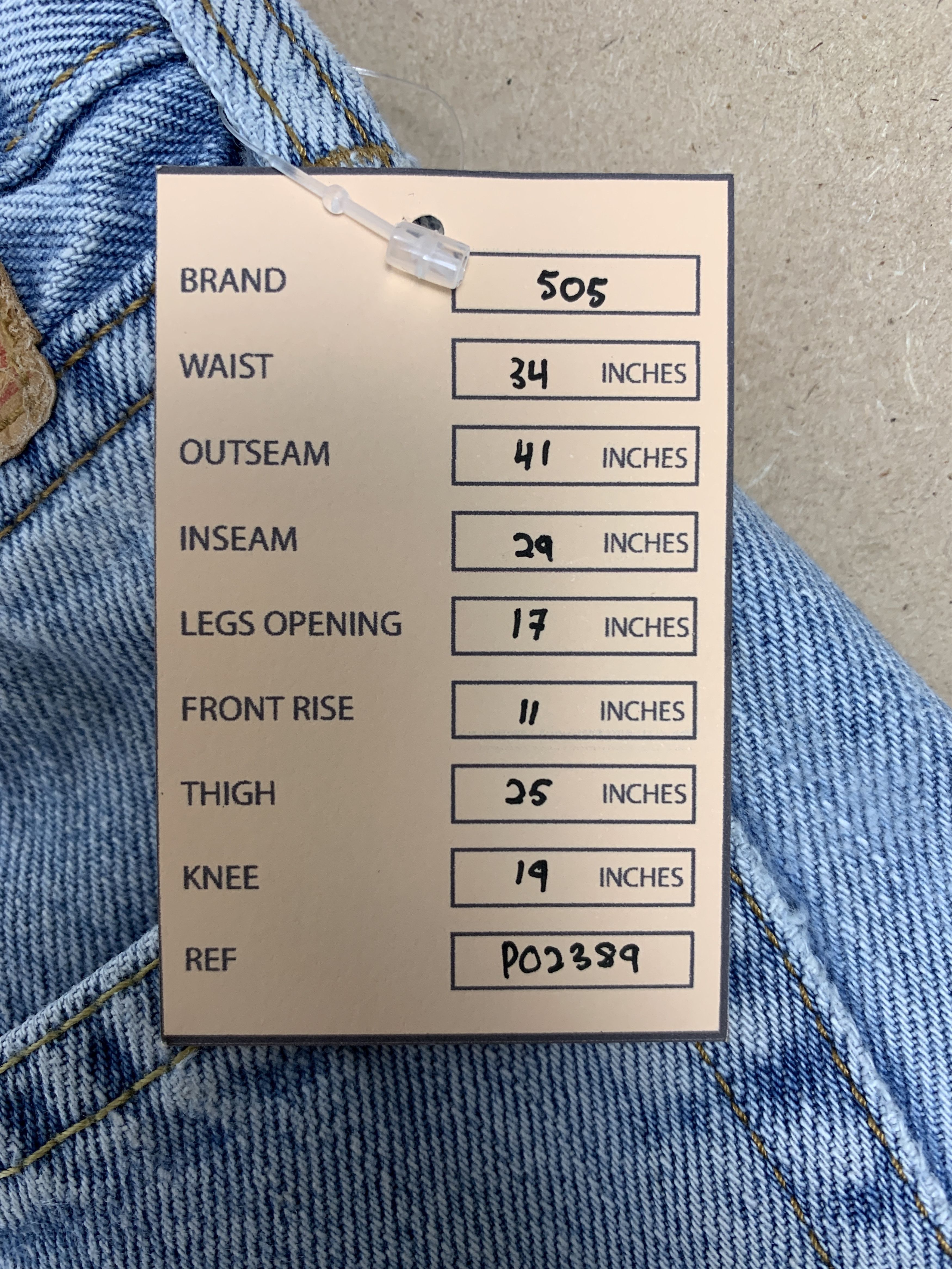 Levi's Vintage Levis 505 Straight Cut Distressed Jeans P0389 Size US 34 / EU 50 - 18 Thumbnail