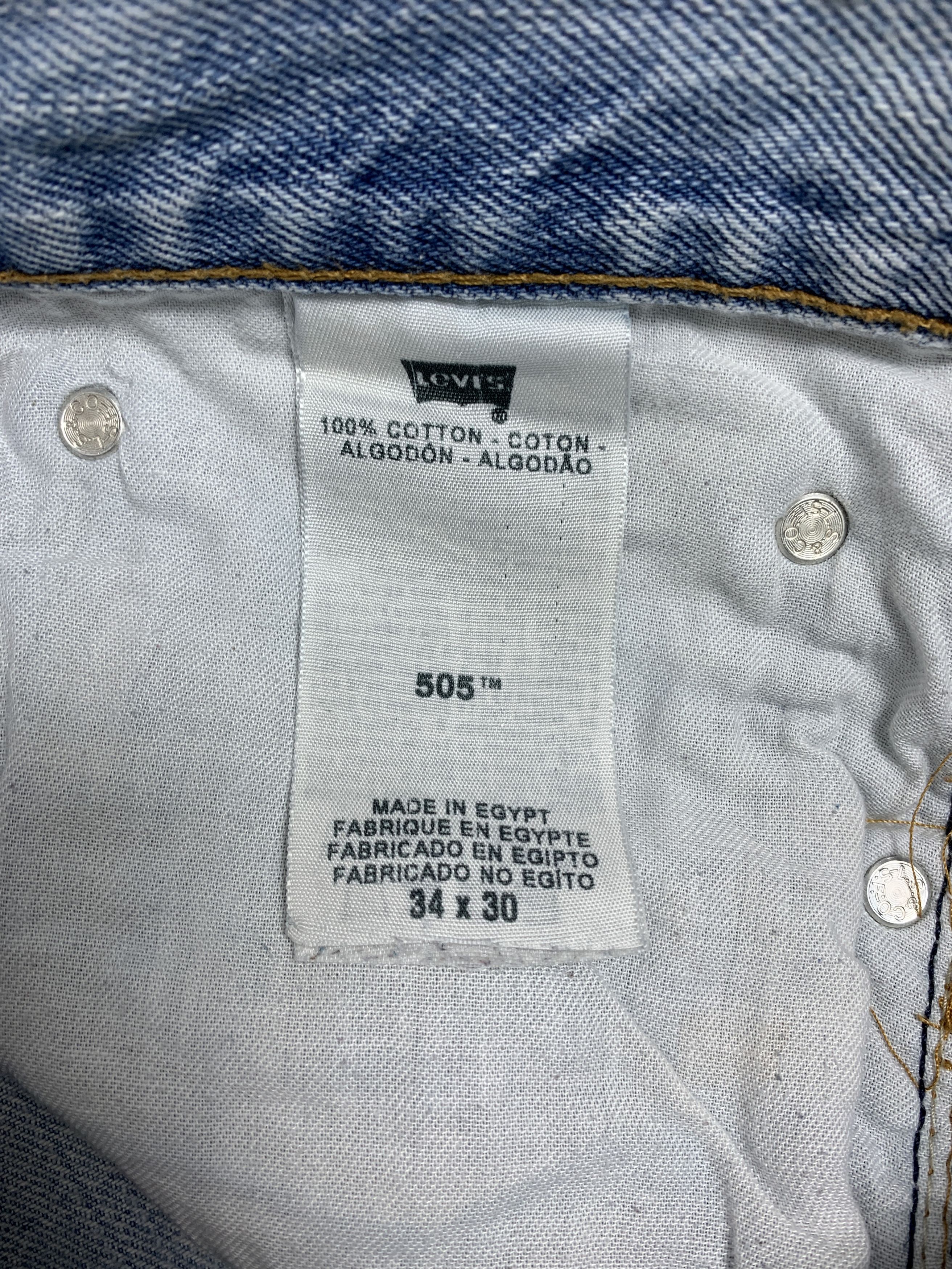 Levi's Vintage Levis 505 Straight Cut Distressed Jeans P0389 Size US 34 / EU 50 - 11 Thumbnail