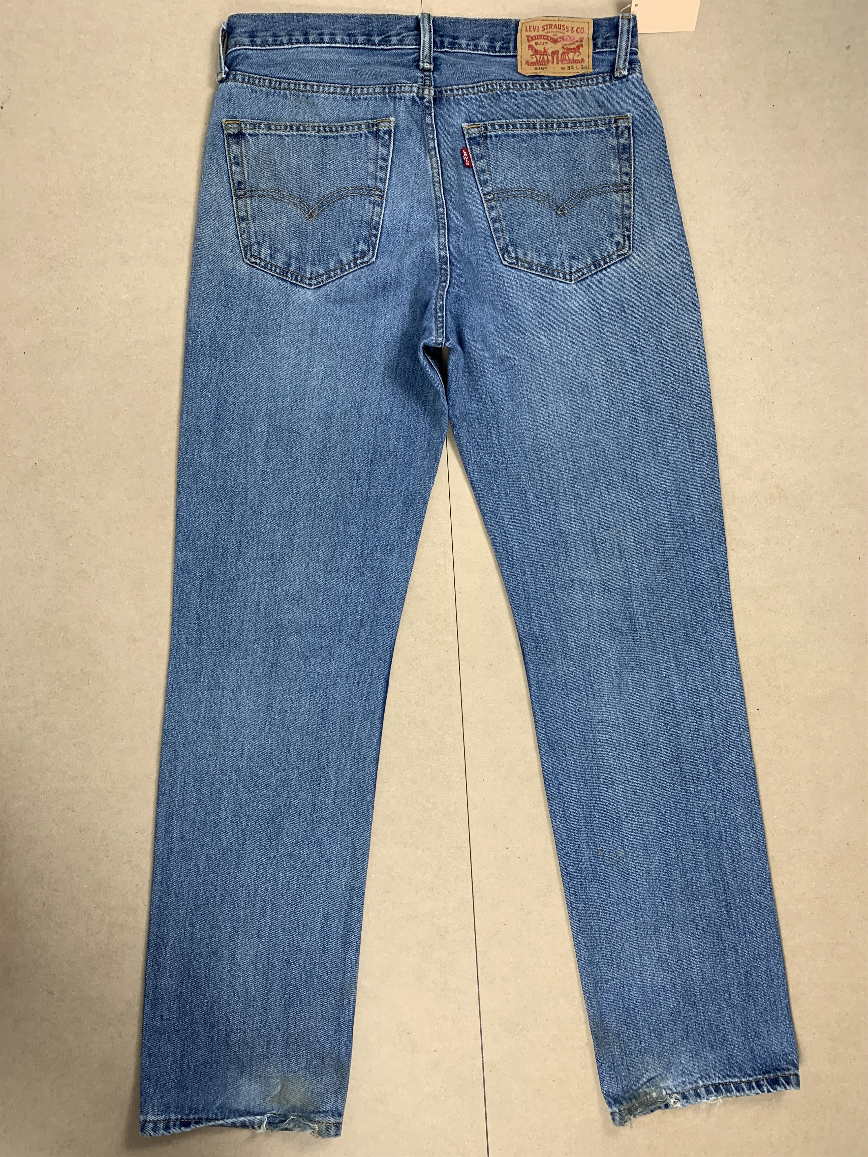 Levi's × Vintage Vintage Levis 516 Straight Cut Mid Wash Jeans Size US 34 / EU 50 - 7 Thumbnail