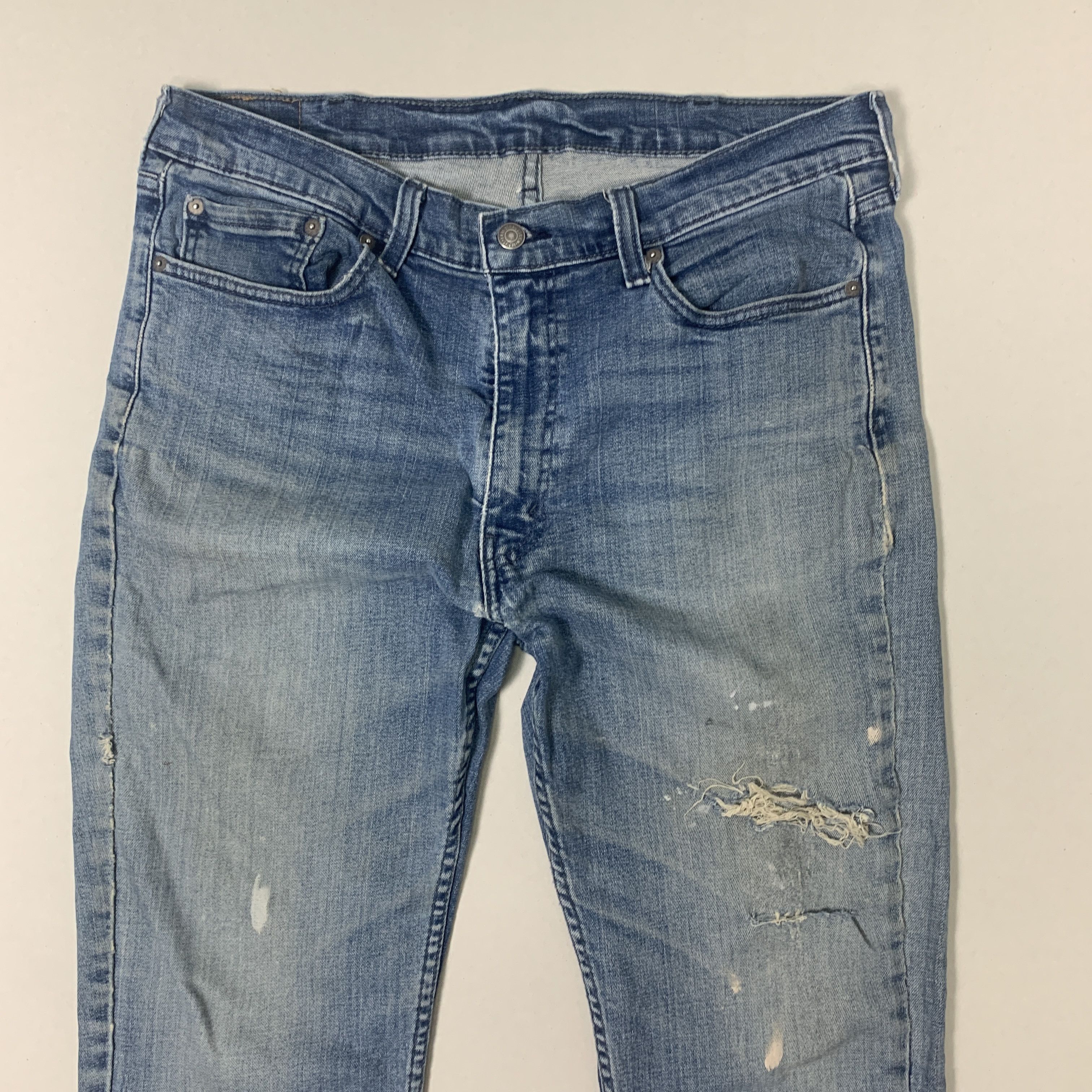Levi's × Vintage Vintage LEVI'S 514 Distressed Faded Mid Wash Jeans Size US 36 / EU 52 - 3 Thumbnail