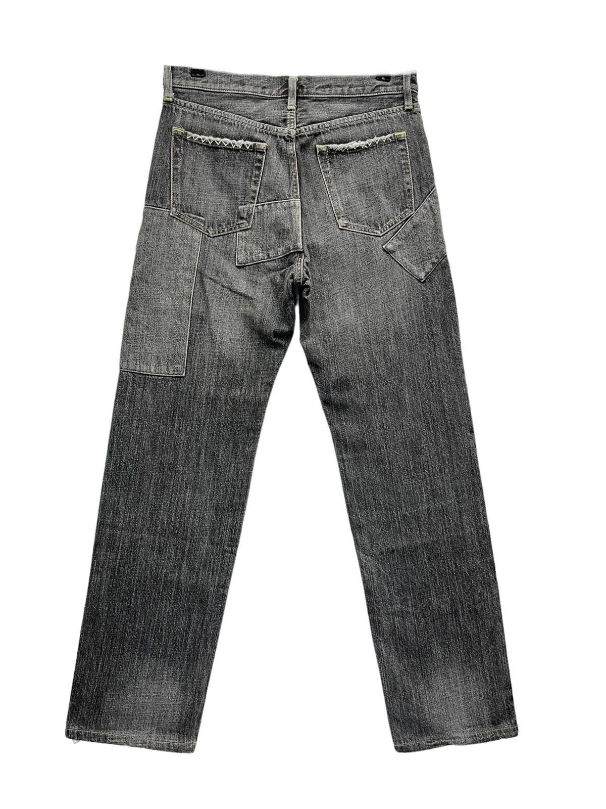 Uniqlo SICK🔥Black Patchwork Distressed Denim Punk Undercover Style Size US 30 / EU 46 - 6 Thumbnail