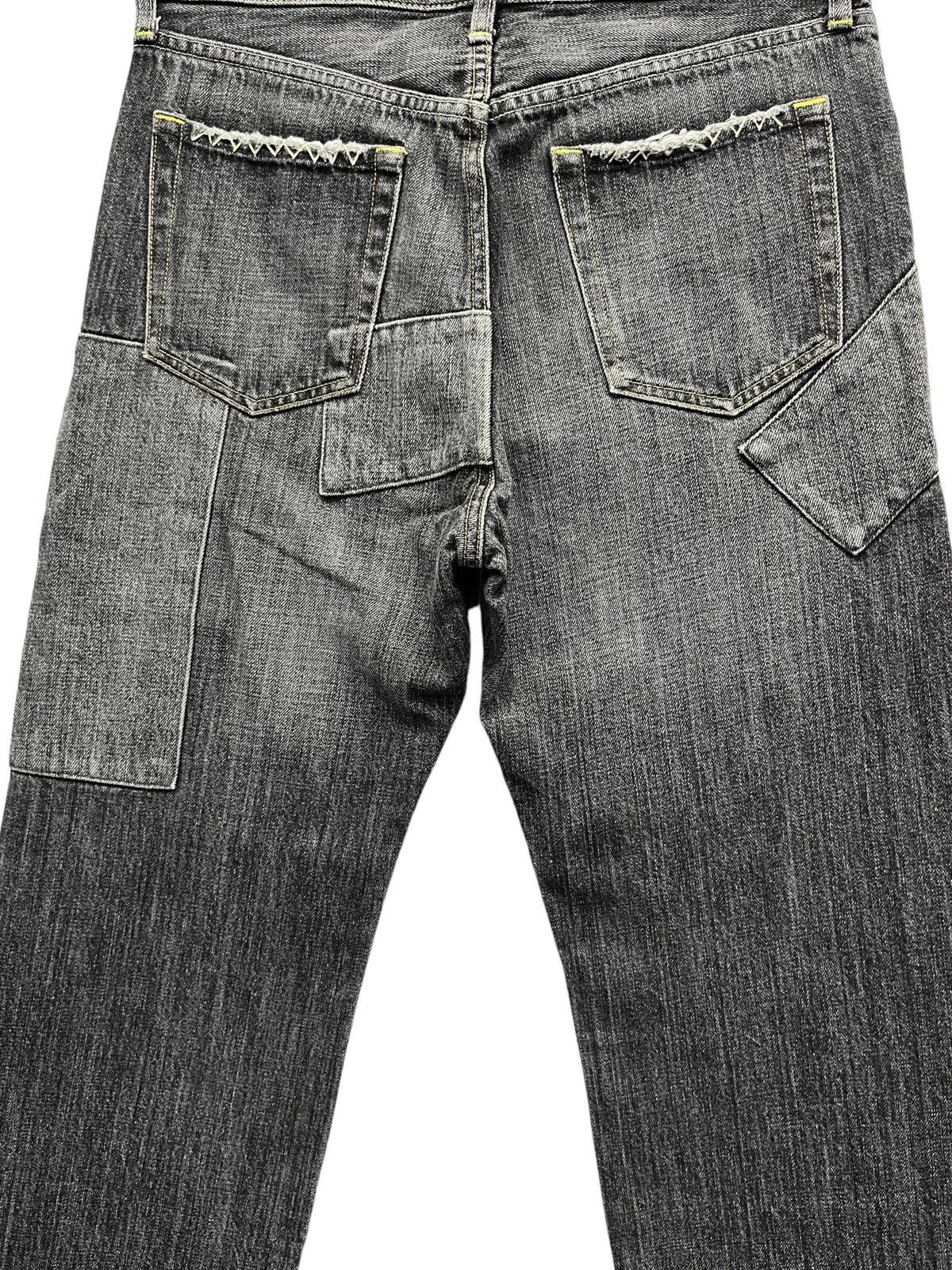 Uniqlo SICK🔥Black Patchwork Distressed Denim Punk Undercover Style Size US 30 / EU 46 - 8 Thumbnail