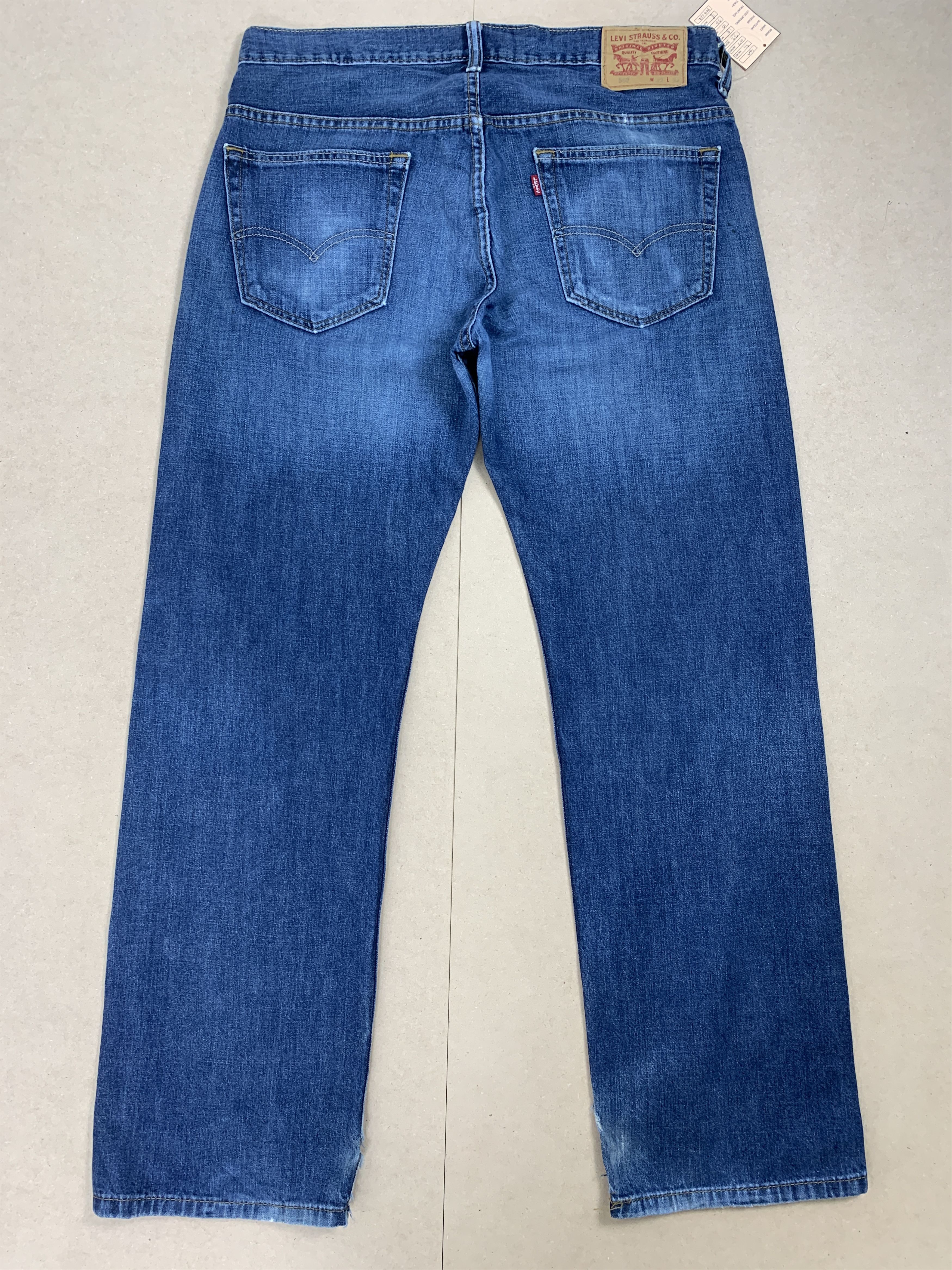 Levi's × Vintage Vintage Levis 569 Straight Cut Faded Medium Blue Jeans Size US 36 / EU 52 - 7 Thumbnail