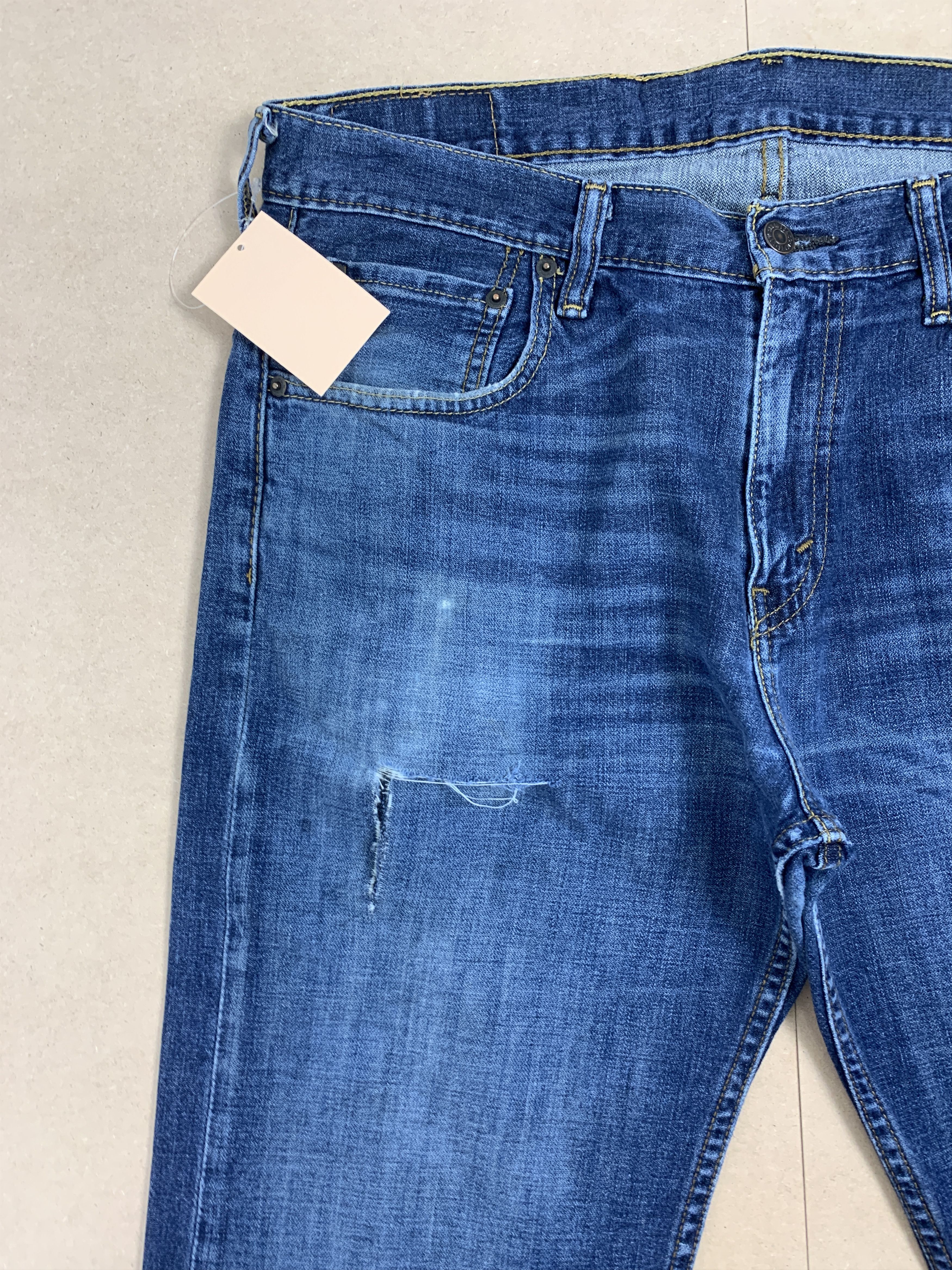 Levi's × Vintage Vintage Levis 569 Straight Cut Faded Medium Blue Jeans Size US 36 / EU 52 - 5 Thumbnail