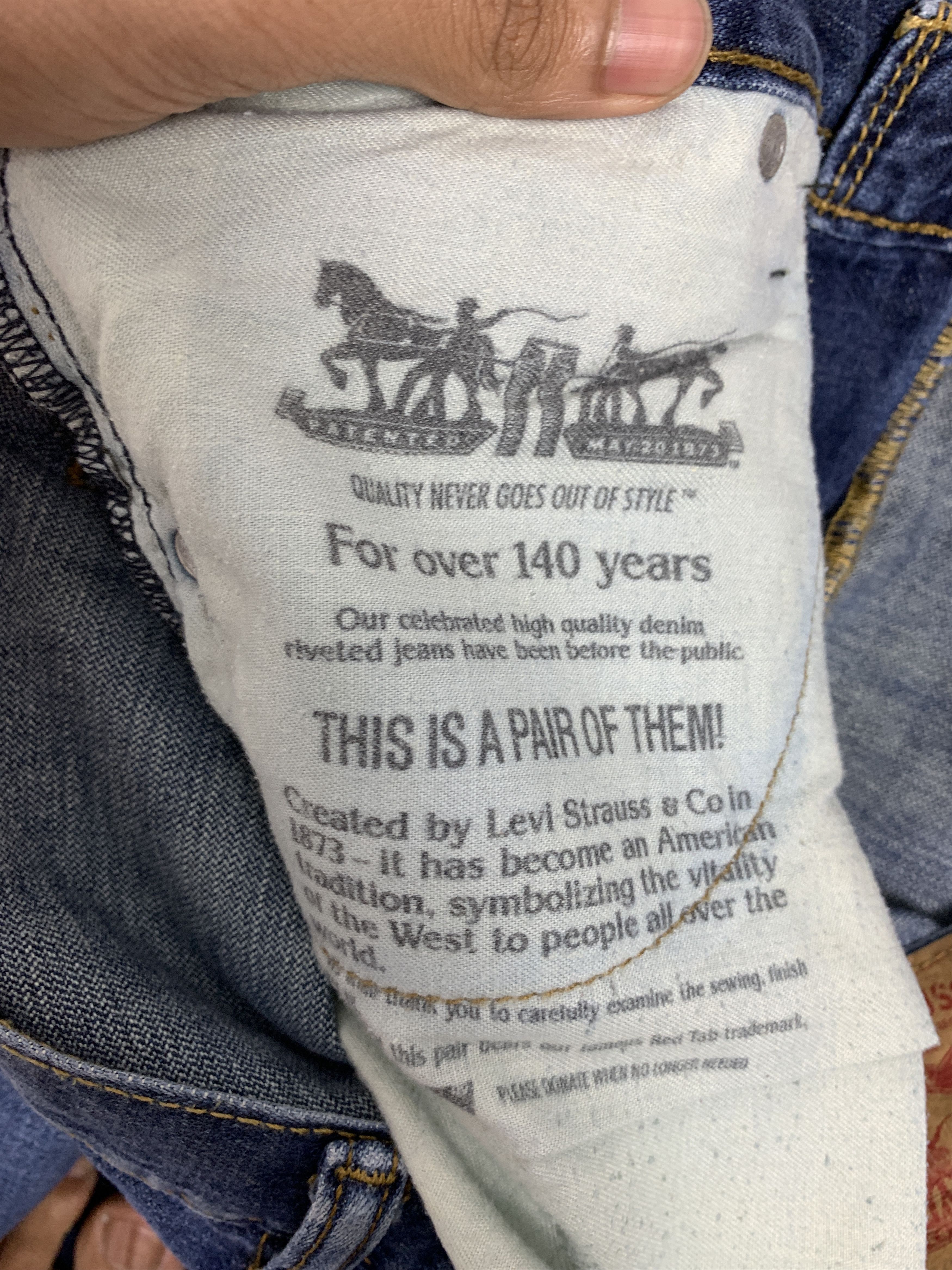 Levi's × Vintage Vintage Levis 569 Straight Cut Faded Medium Blue Jeans Size US 36 / EU 52 - 11 Thumbnail