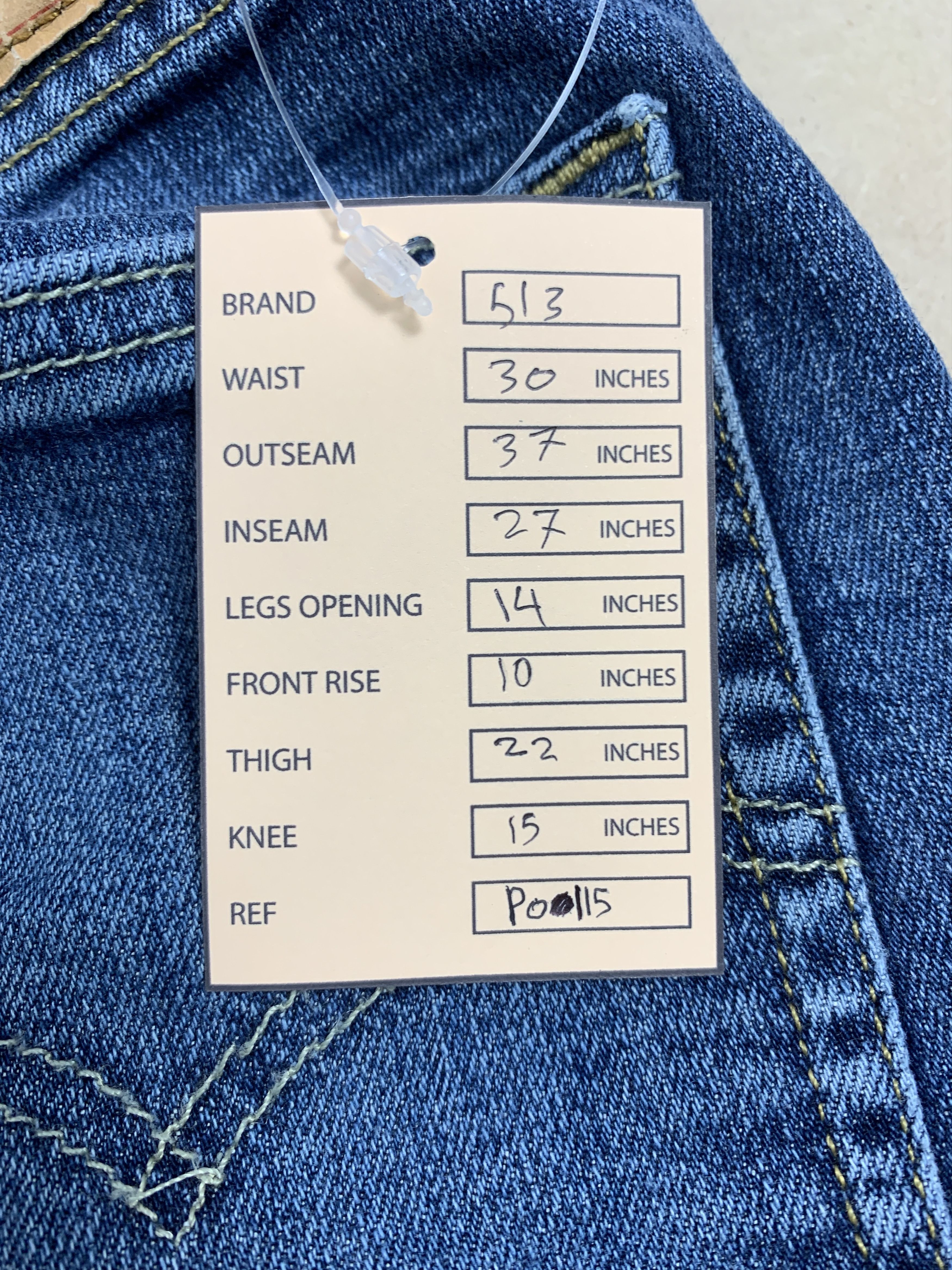 Levi's × Vintage Vintage Levi's 513 Straight Cut Faded Medium Wash Blue Jeans Size US 30 / EU 46 - 22 Thumbnail