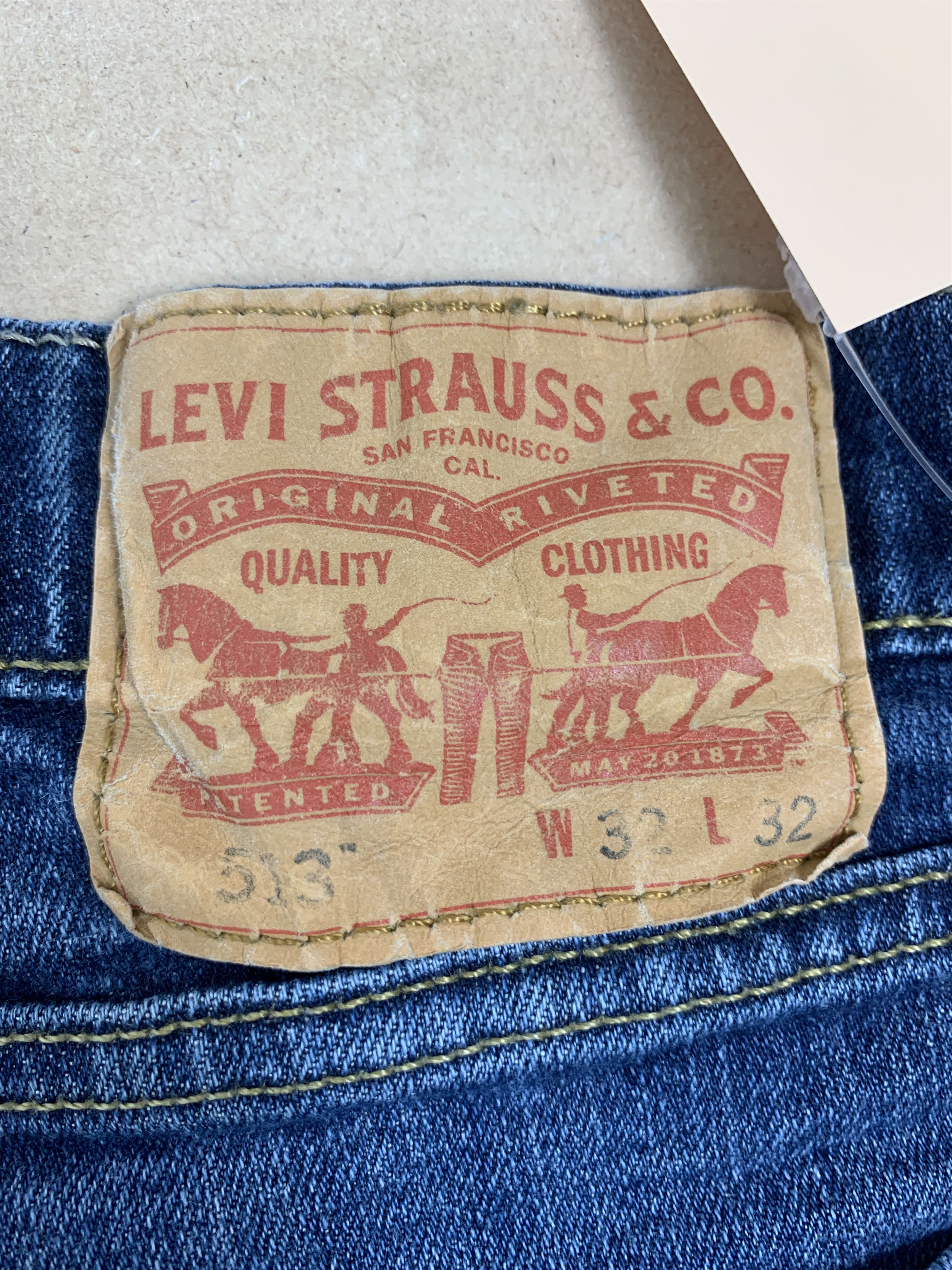 Levi's × Vintage Vintage Levi's 513 Straight Cut Faded Medium Wash Blue Jeans Size US 30 / EU 46 - 10 Thumbnail