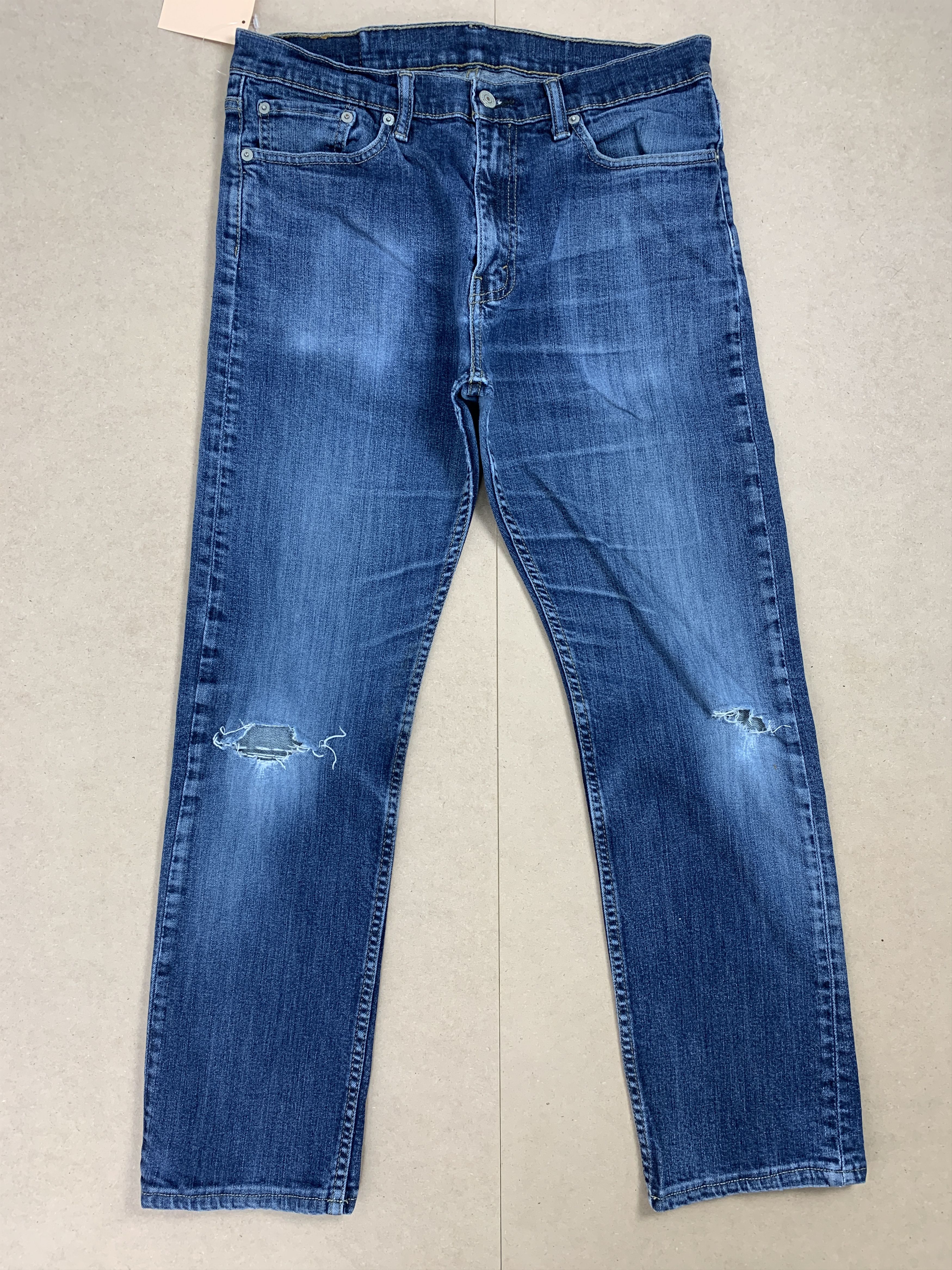 Levi's × Vintage Vintage Levi's 513 Straight Cut Faded Medium Wash Blue Jeans Size US 30 / EU 46 - 1 Thumbnail