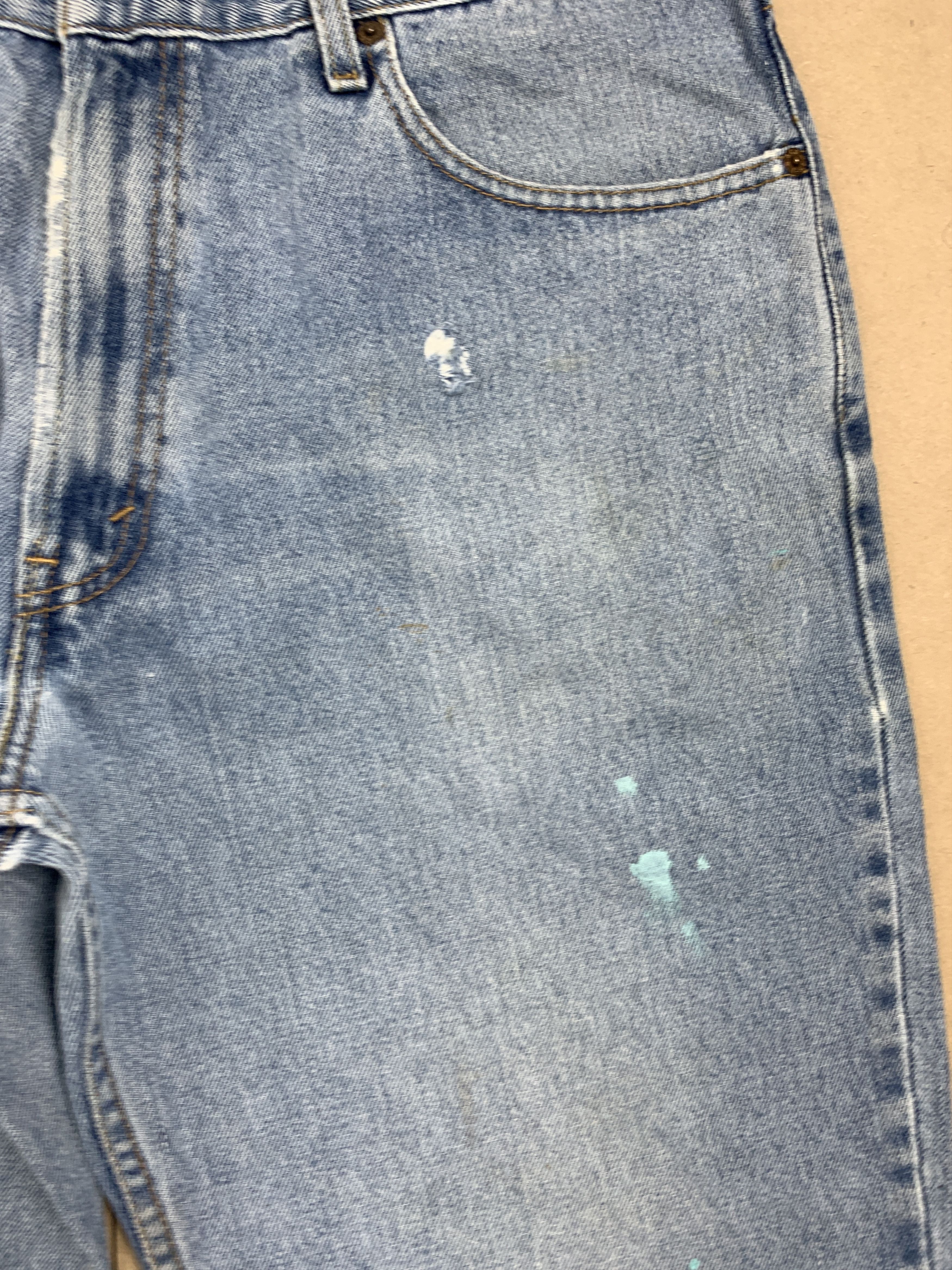 Levi's Vintage LEVI'S 550 Straight Cut Mid Wash Faded Distressed Size US 34 / EU 50 - 4 Thumbnail