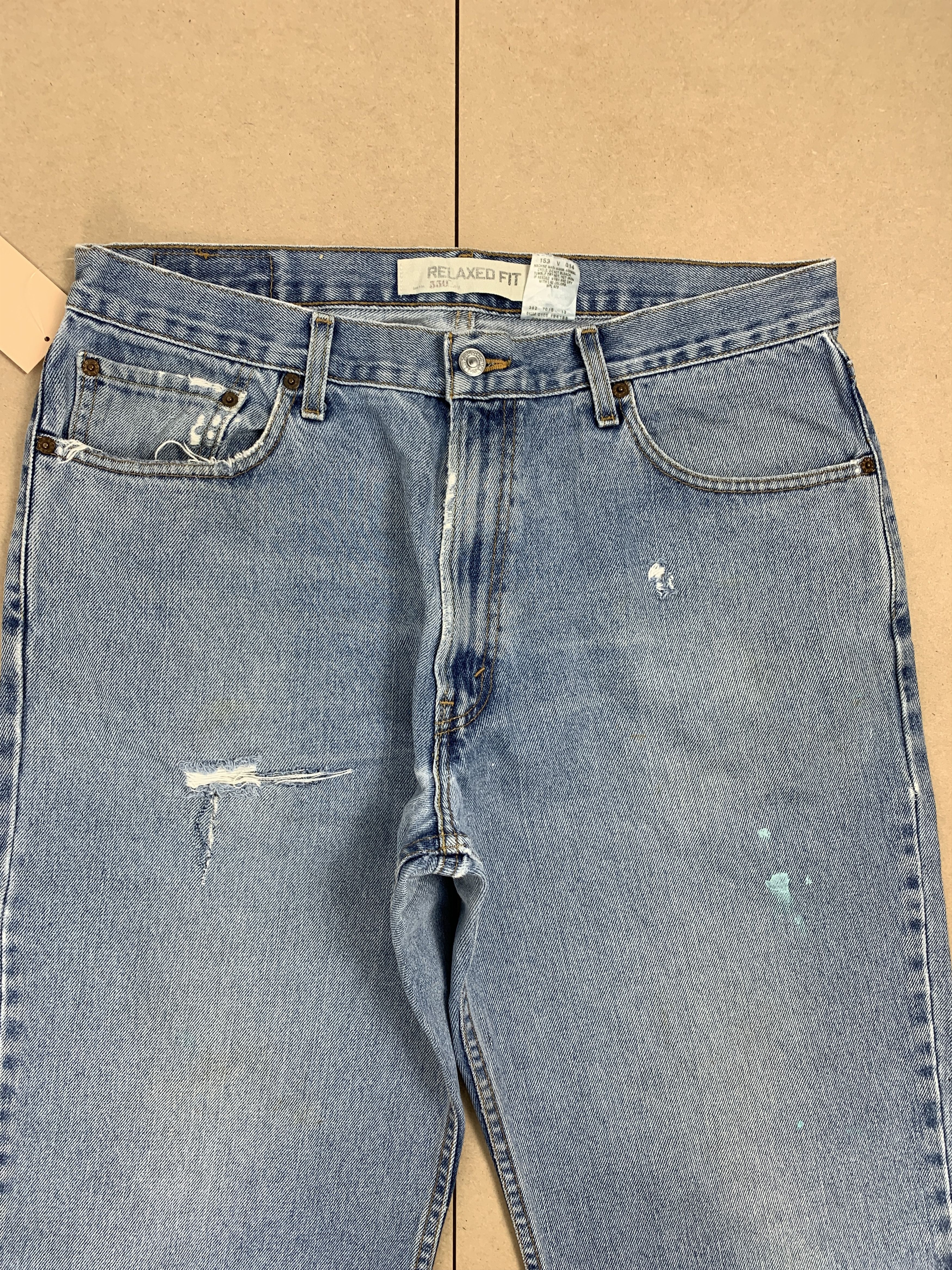 Levi's Vintage LEVI'S 550 Straight Cut Mid Wash Faded Distressed Size US 34 / EU 50 - 2 Thumbnail