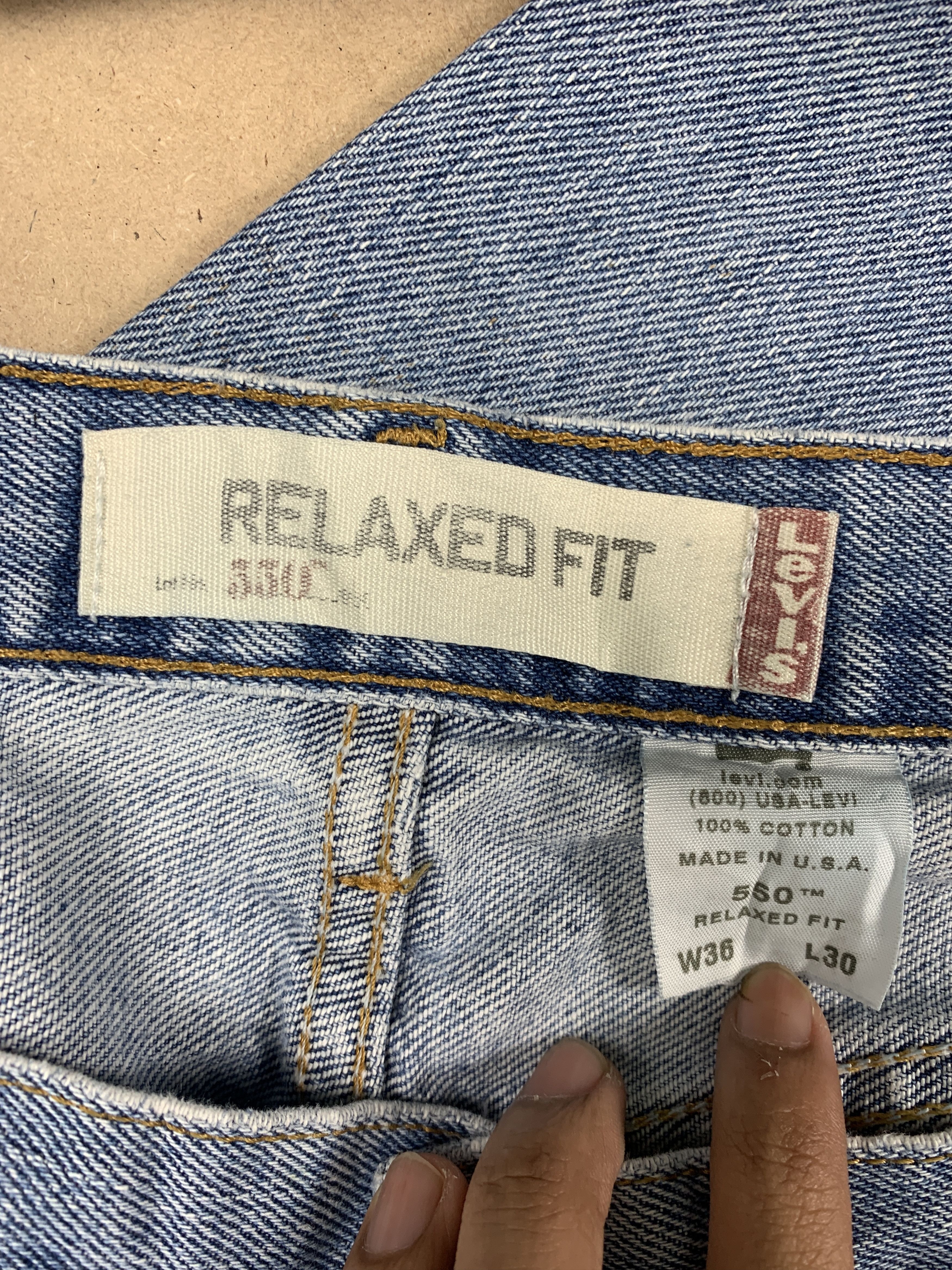 Levi's Vintage LEVI'S 550 Straight Cut Mid Wash Faded Distressed Size US 34 / EU 50 - 13 Thumbnail