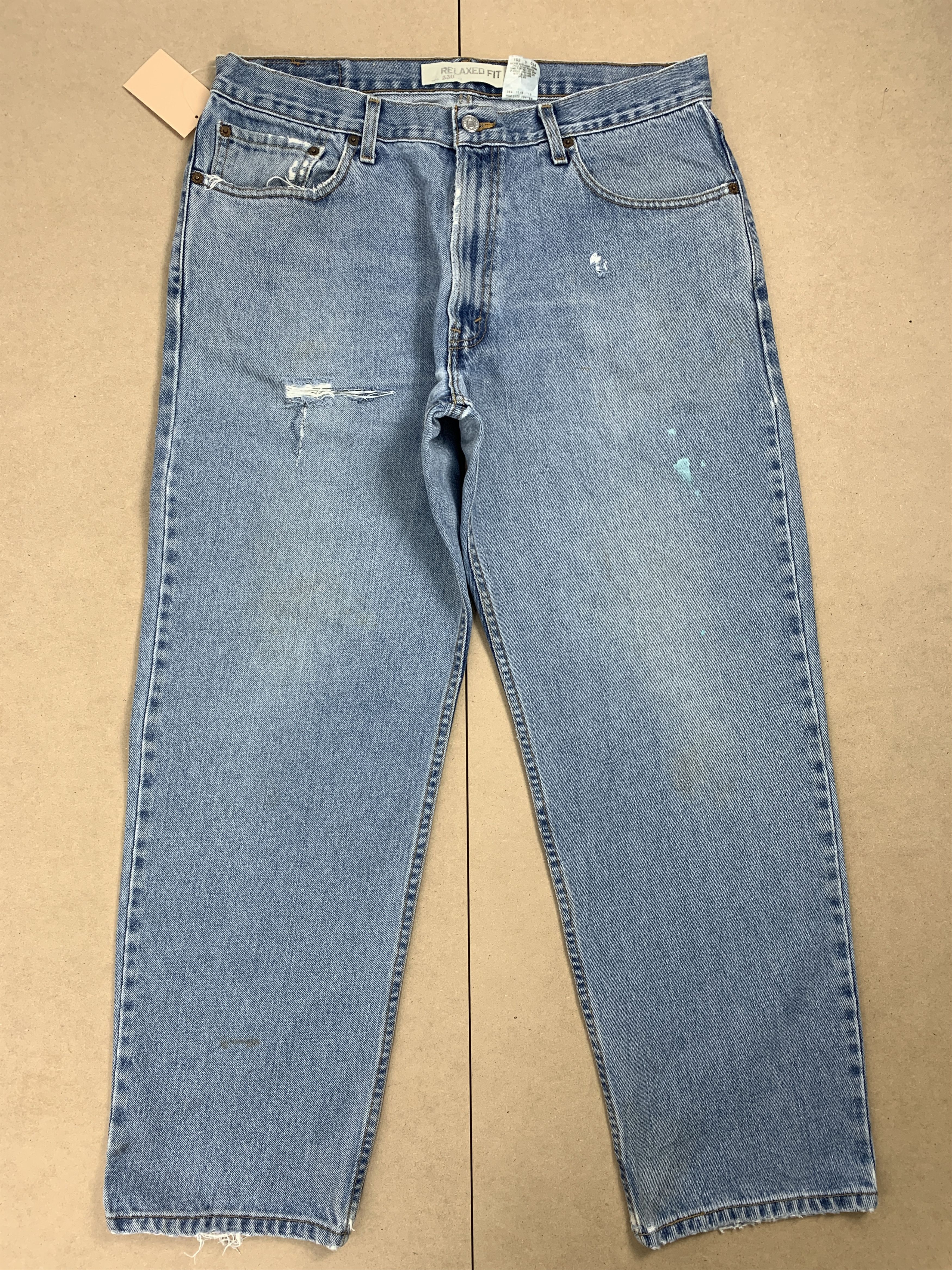 Levi's Vintage LEVI'S 550 Straight Cut Mid Wash Faded Distressed Size US 34 / EU 50 - 1 Thumbnail