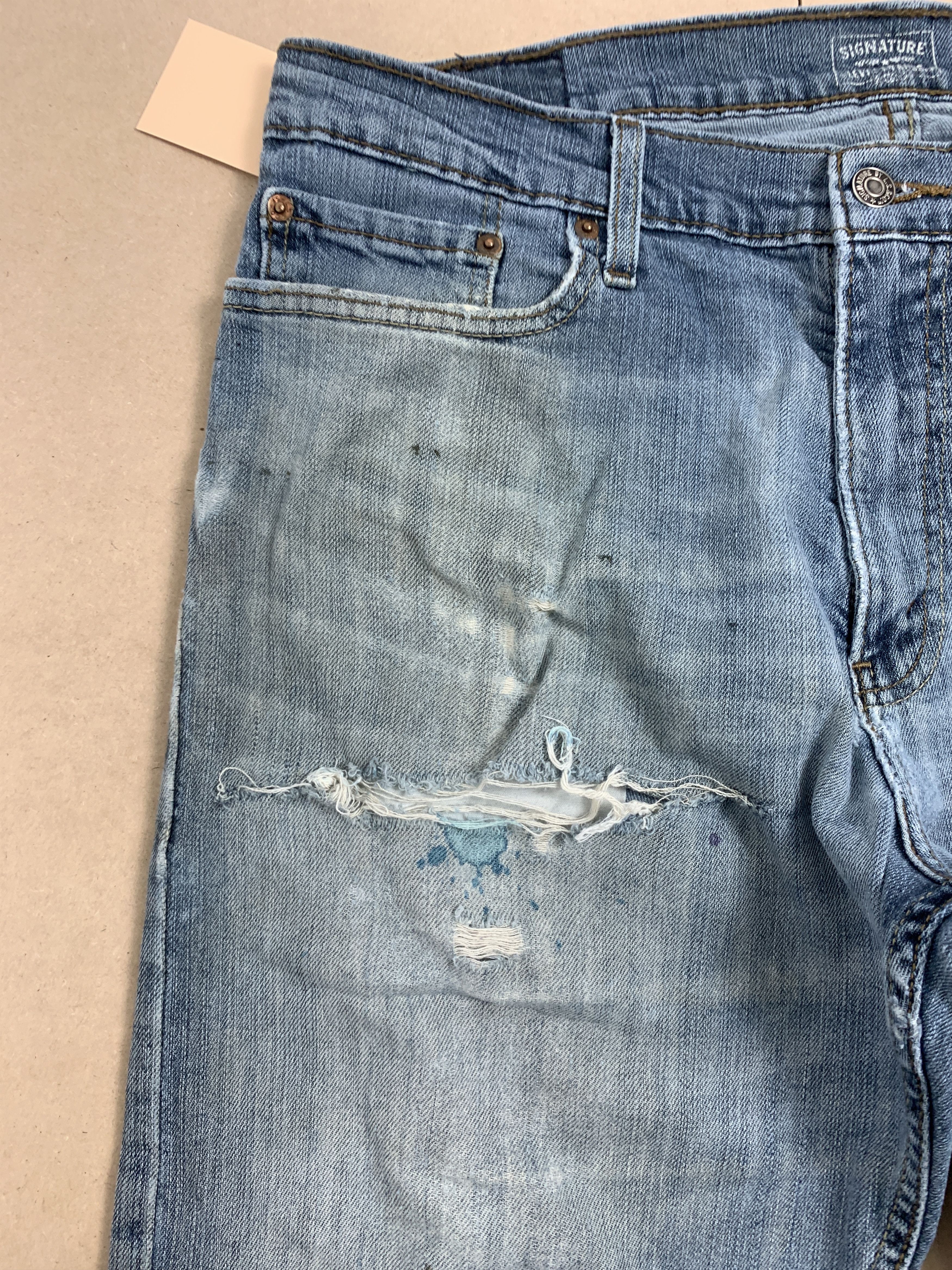 Levi's × Vintage Vintage Levis Straight Cut Distressed Faded Mid Wash Jeans Size US 37 - 5 Thumbnail