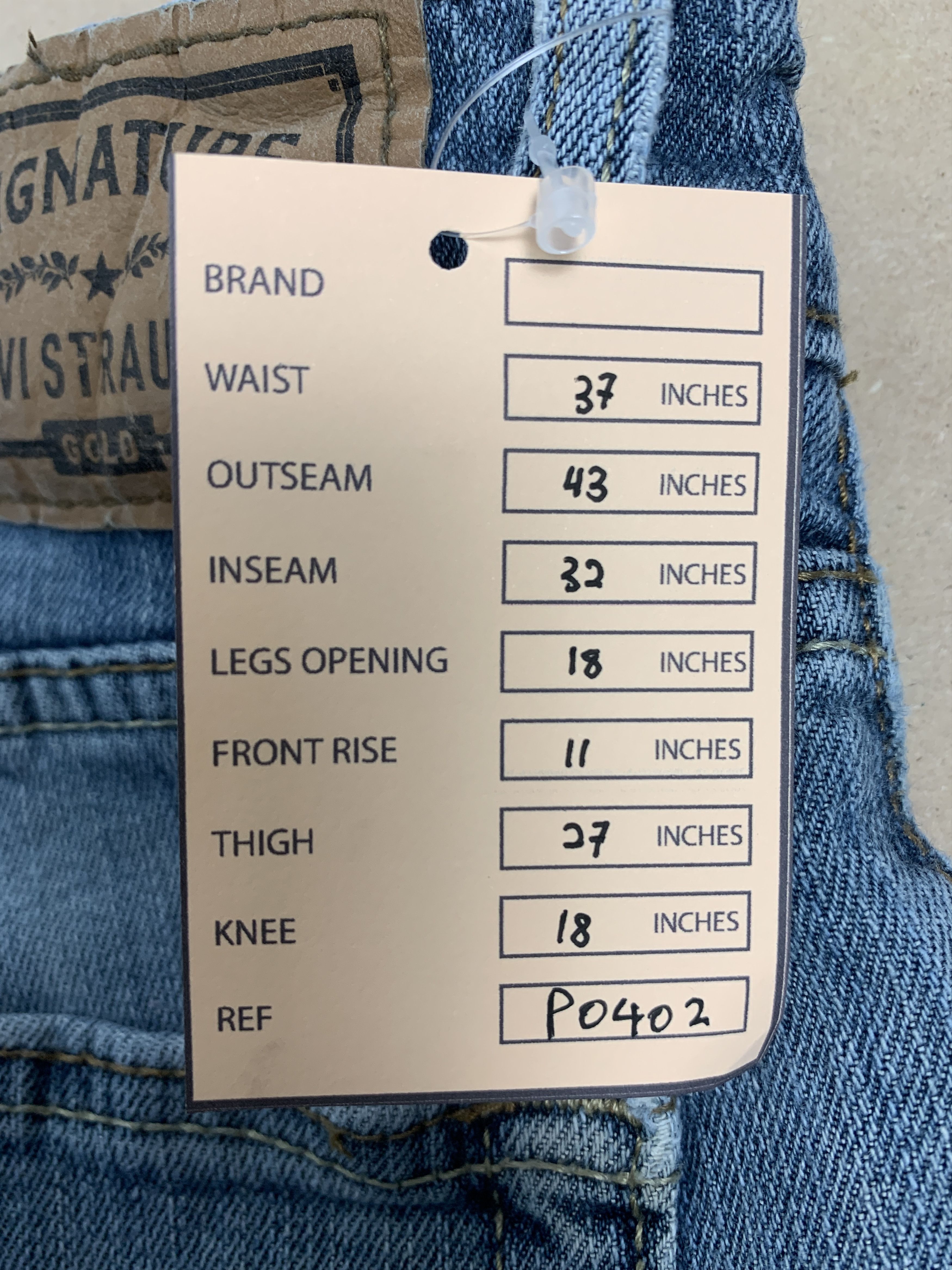 Levi's × Vintage Vintage Levis Straight Cut Distressed Faded Mid Wash Jeans Size US 37 - 18 Thumbnail