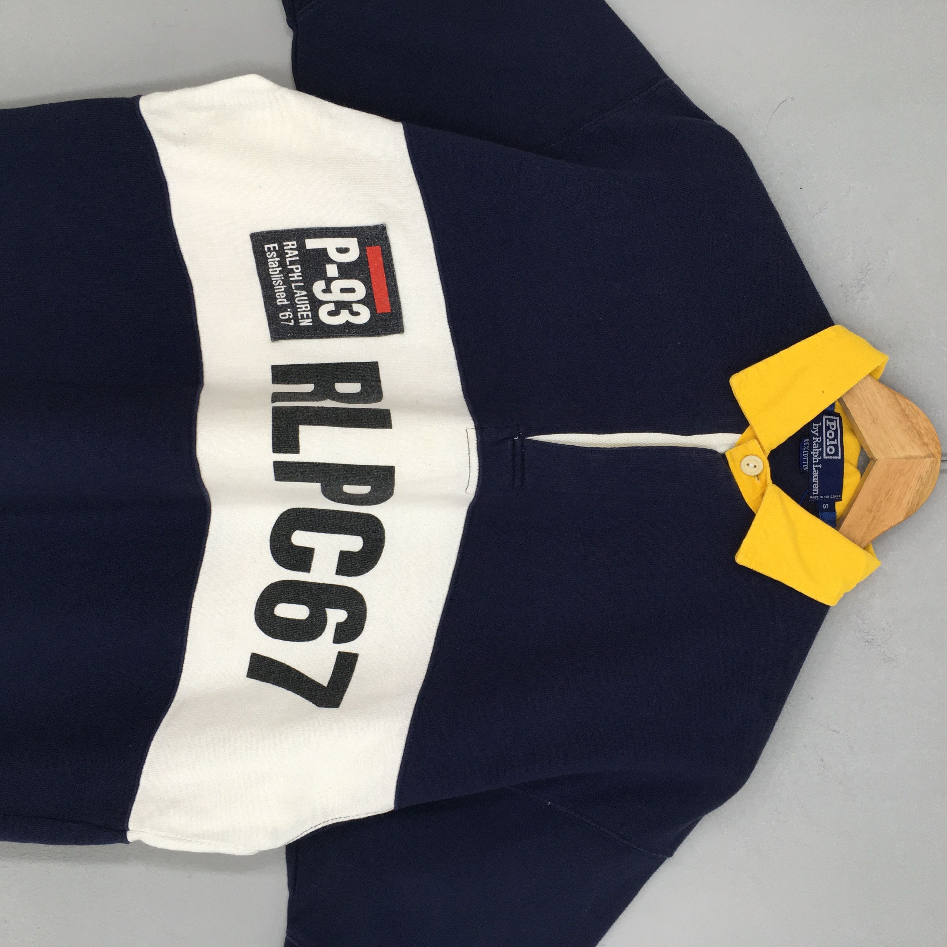 Polo Ralph Lauren × Rugby Ralph Lauren Vintage 90's Polo Ralph Lauren RLPC67 Rugby Polo Shirt Small Size US S / EU 44-46 / 1 - 2 Thumbnail