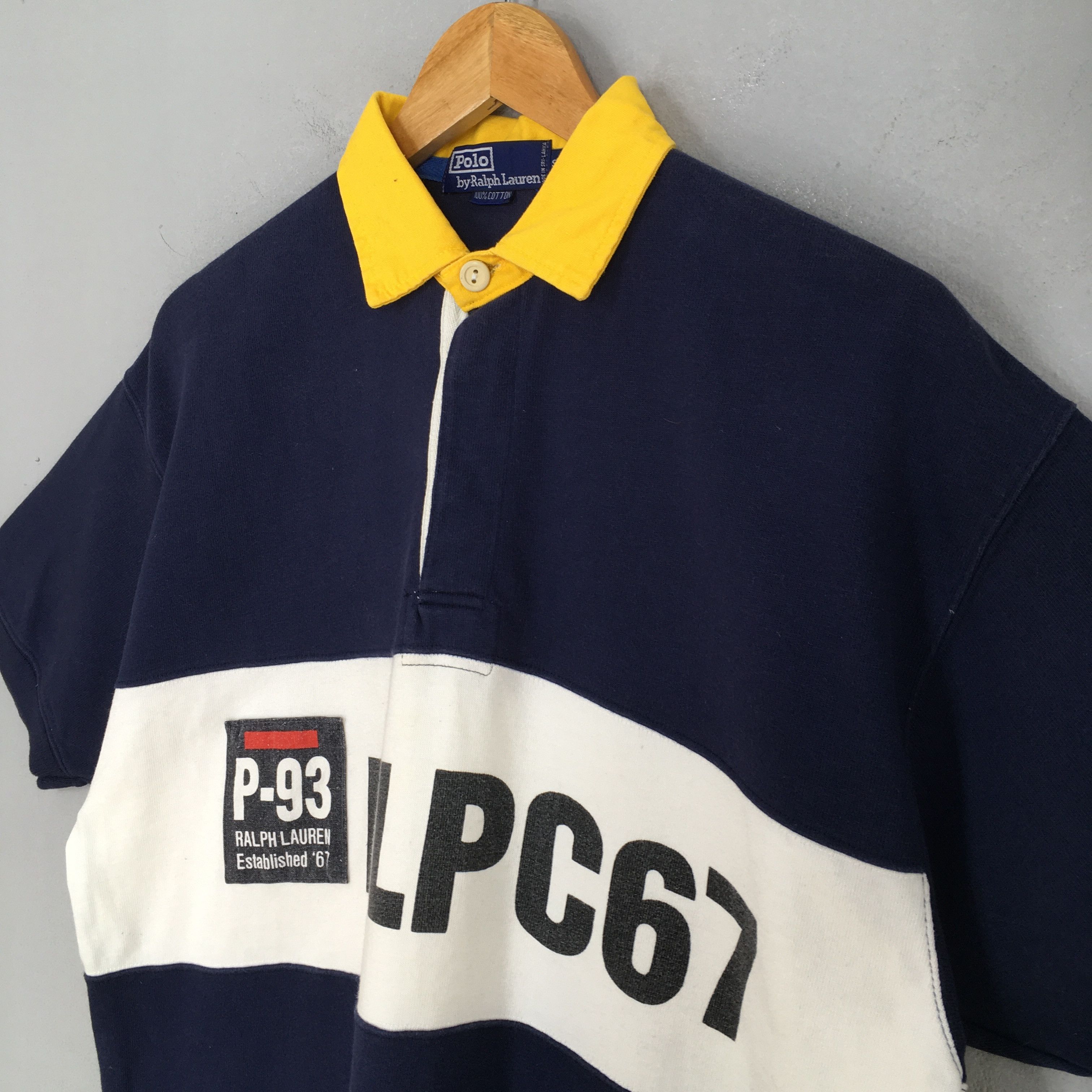 Polo Ralph Lauren × Rugby Ralph Lauren Vintage 90's Polo Ralph Lauren RLPC67 Rugby Polo Shirt Small Size US S / EU 44-46 / 1 - 4 Thumbnail