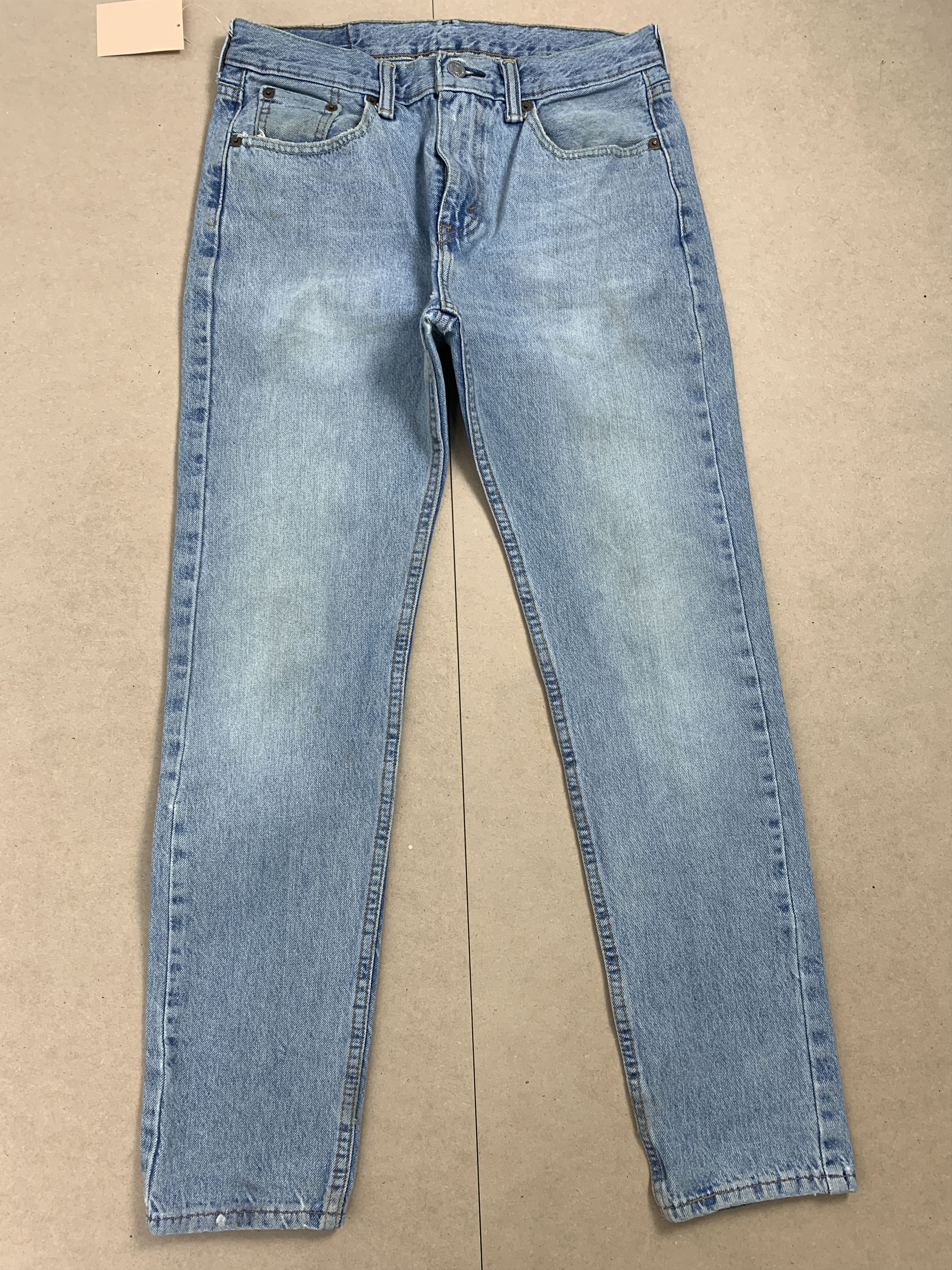 image of Levis x Vintage Levi's 510 Straight Cut Faded Light Blue Jeans in Light Blue Wash, Men's (Size 29)