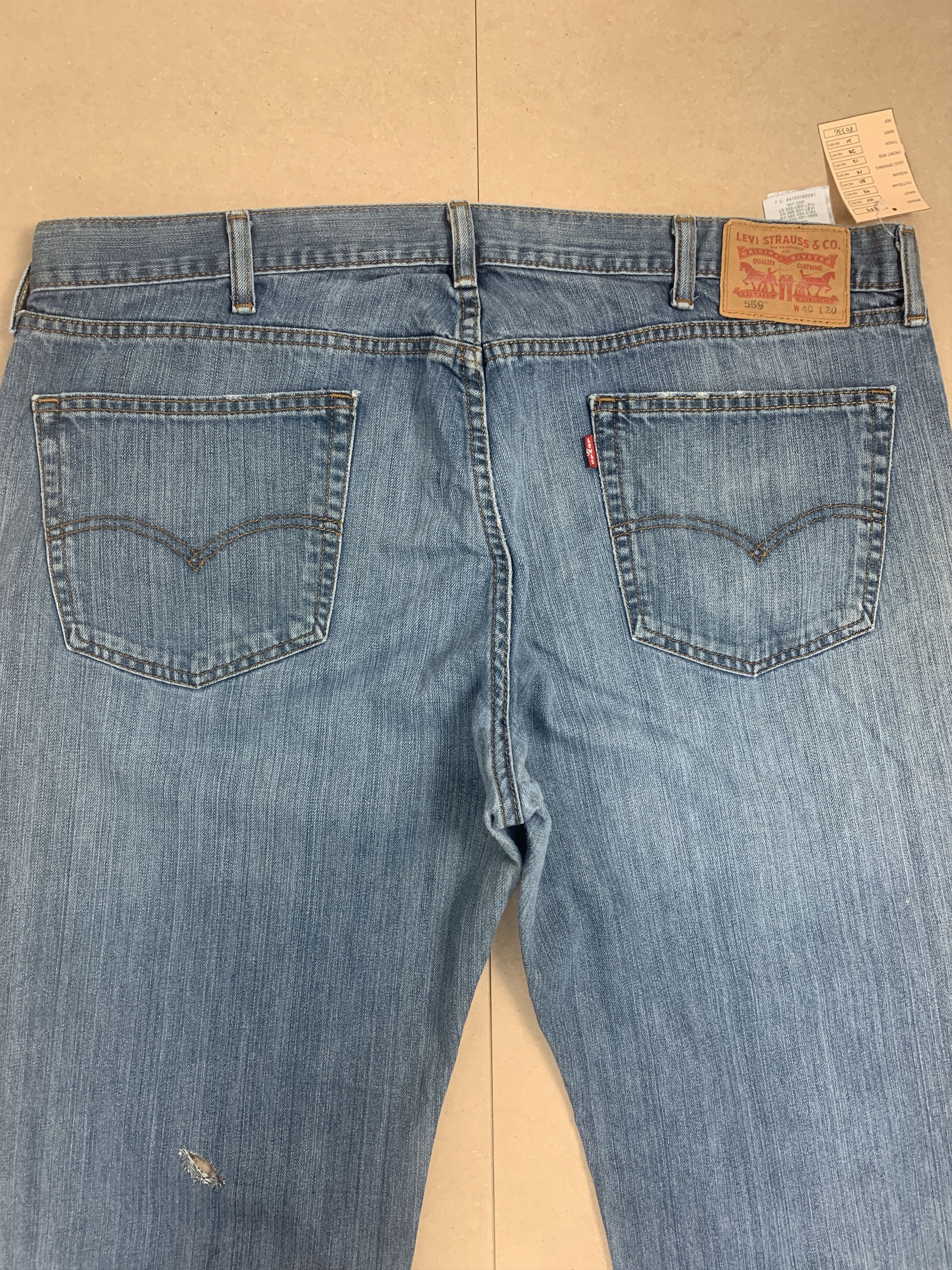 Levi's × Vintage Vintage Levis 559 Straight Cut Faded Blue Jeans Size US 42 / EU 58 - 8 Thumbnail