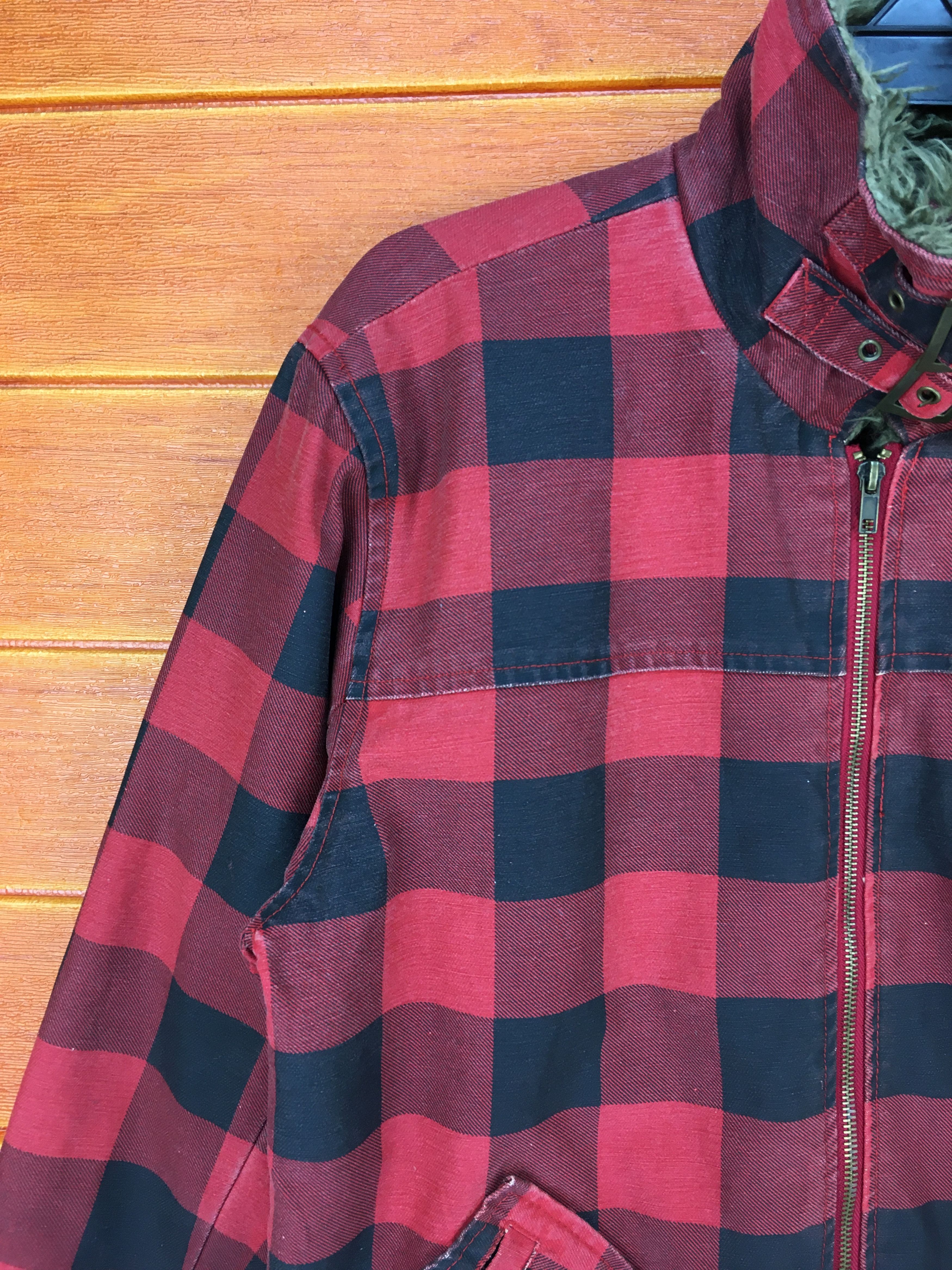 Woolrich Woolen Mills Vintage WOORICH Bondage Punk Checkered Quilting Jacket Size US L / EU 52-54 / 3 - 3 Thumbnail