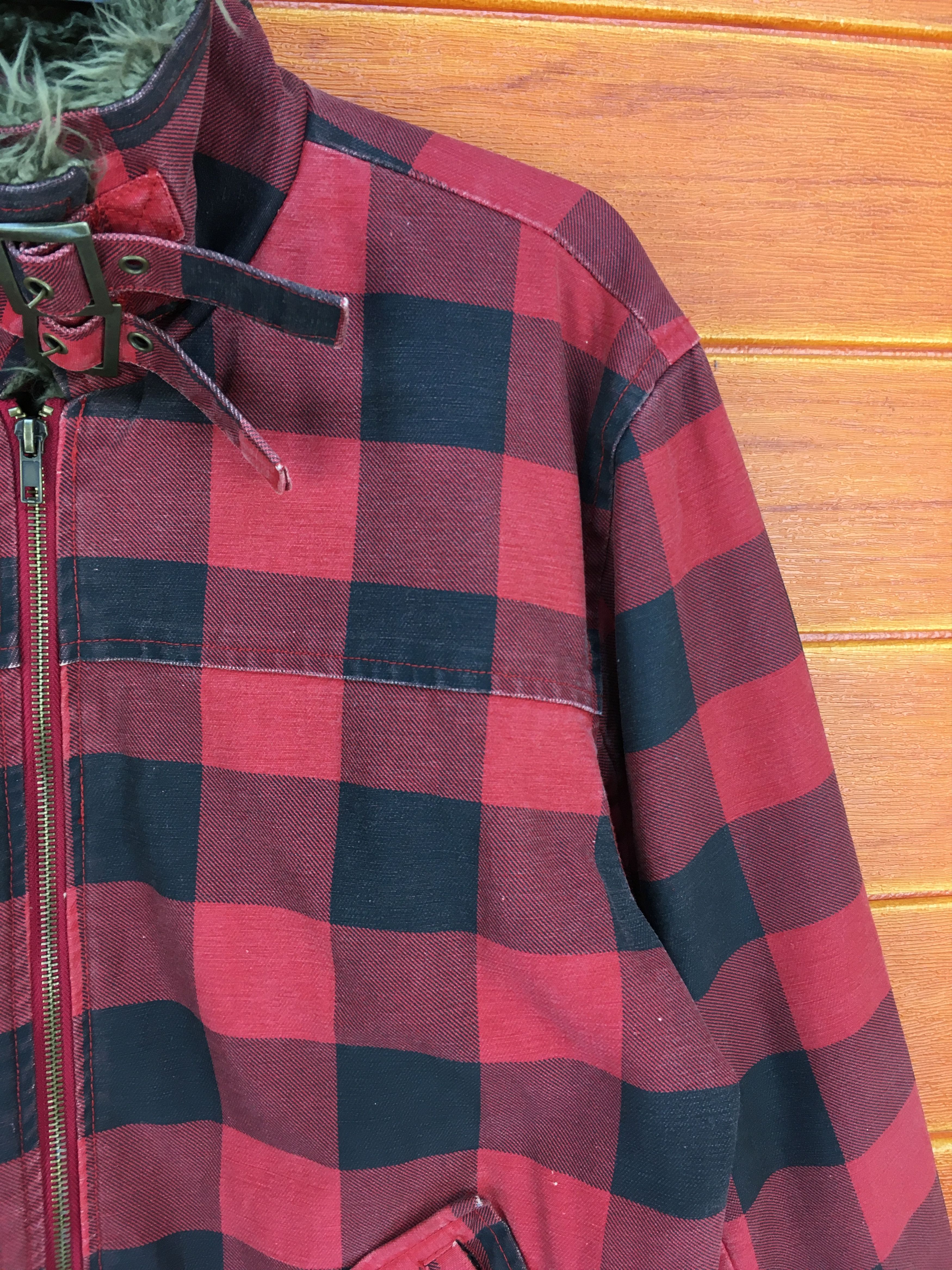 Woolrich Woolen Mills Vintage WOORICH Bondage Punk Checkered Quilting Jacket Size US L / EU 52-54 / 3 - 4 Thumbnail