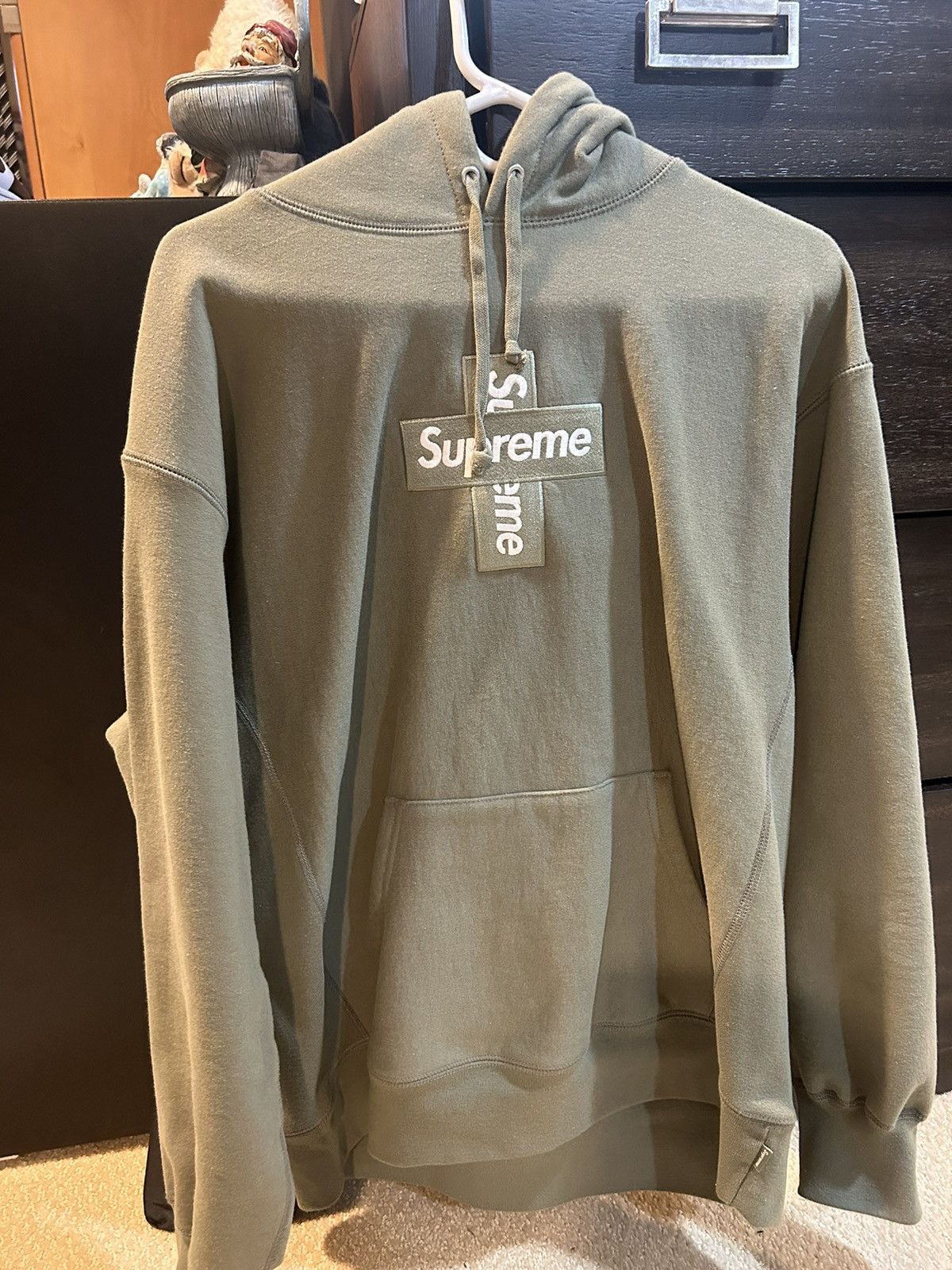 Supreme Supreme Cross Box Logo Olive Size US L / EU 52-54 / 3 - 1 Thumbnail