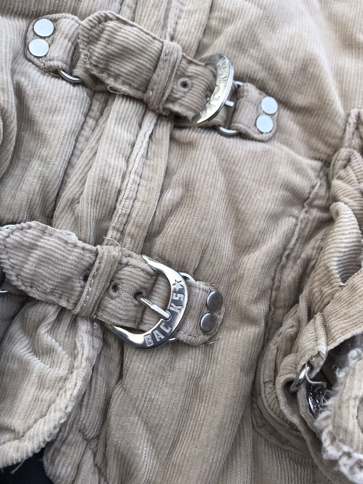 Other Backs Women Corduroy Faux Fur Hoodie Bondage Jacket Size S / US 4 / IT 40 - 5 Thumbnail