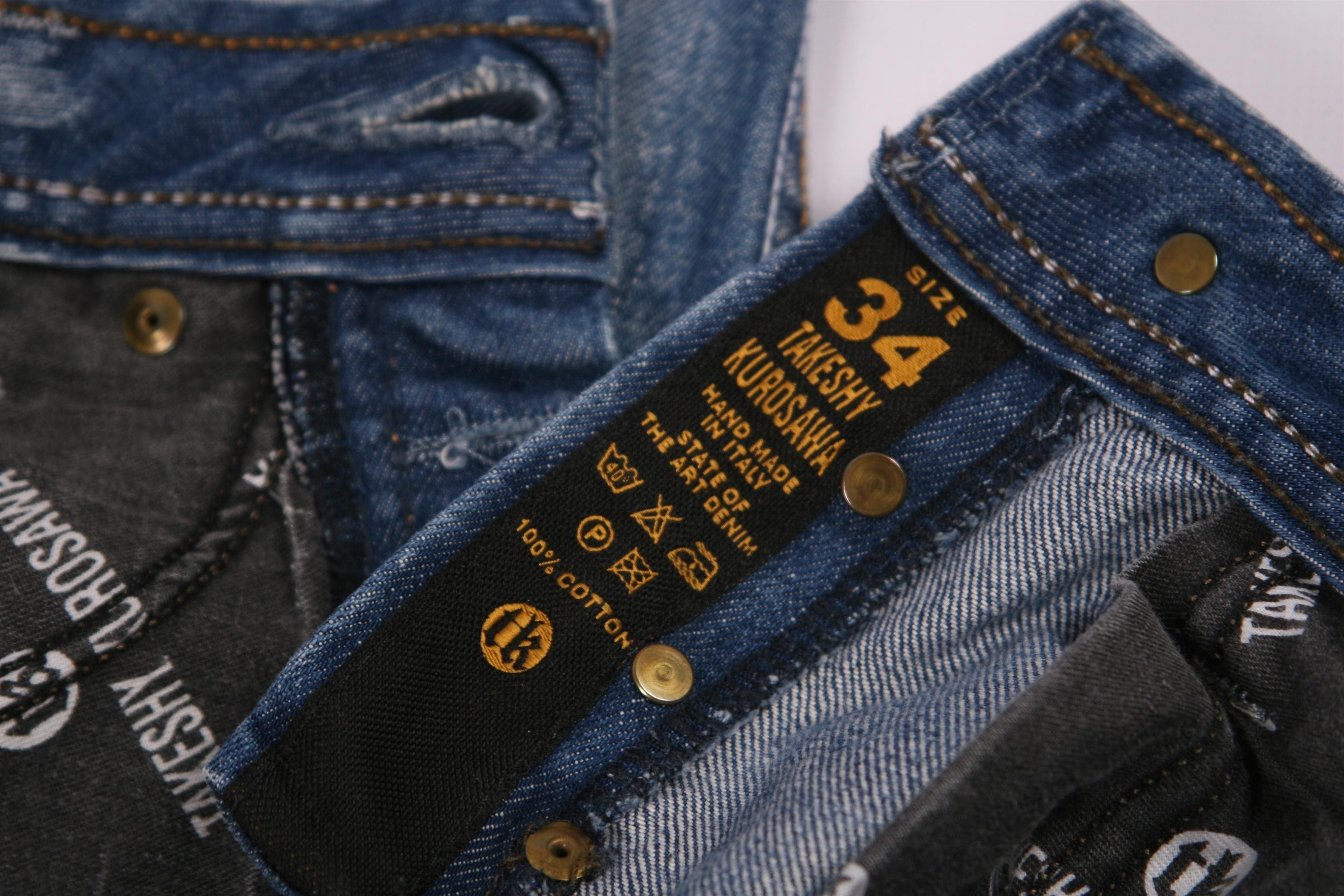 If Six Was Nine Made in Italy. Takeshy Kurosawa Designers Distressed Jeans. Size US 34 / EU 50 - 8 Thumbnail
