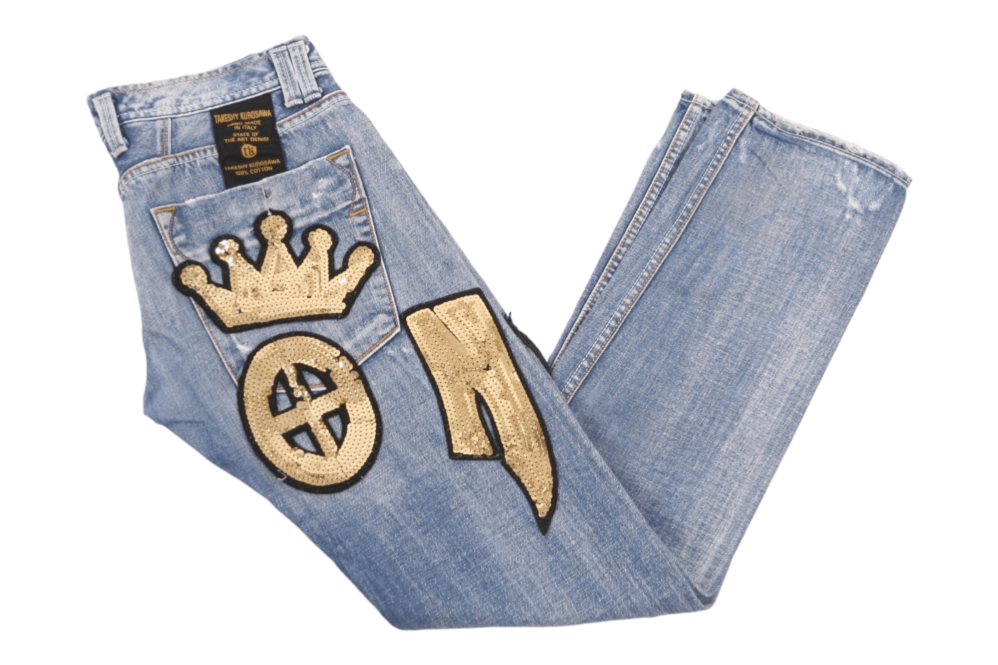 If Six Was Nine Made in Italy. Takeshy Kurosawa Designers Distressed Jeans. Size US 34 / EU 50 - 1 Thumbnail