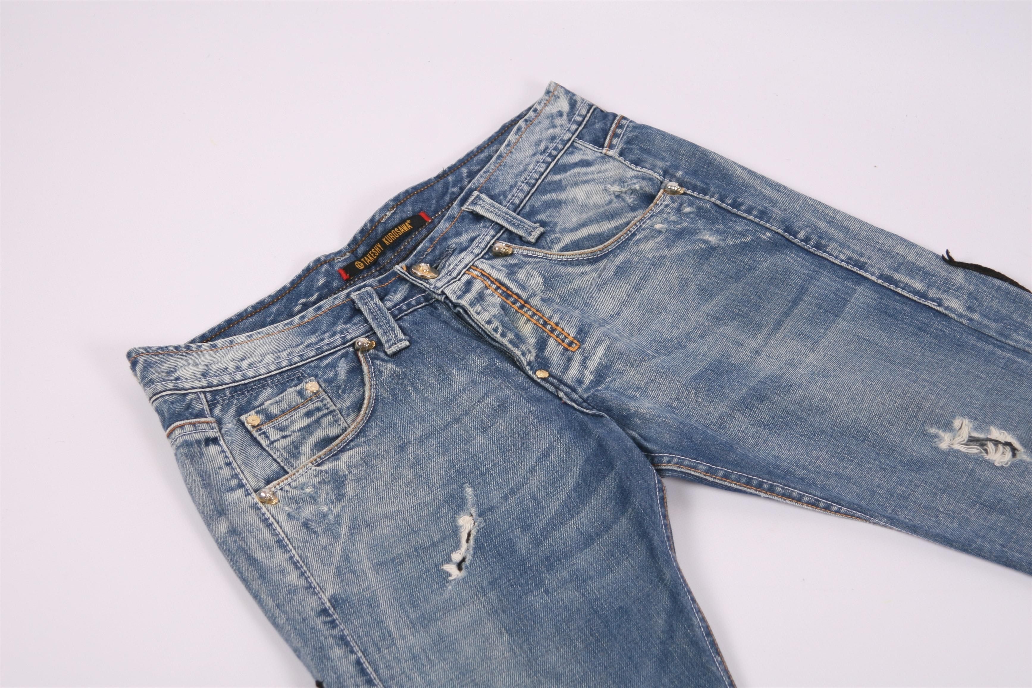 If Six Was Nine Made in Italy. Takeshy Kurosawa Designers Distressed Jeans. Size US 34 / EU 50 - 5 Thumbnail