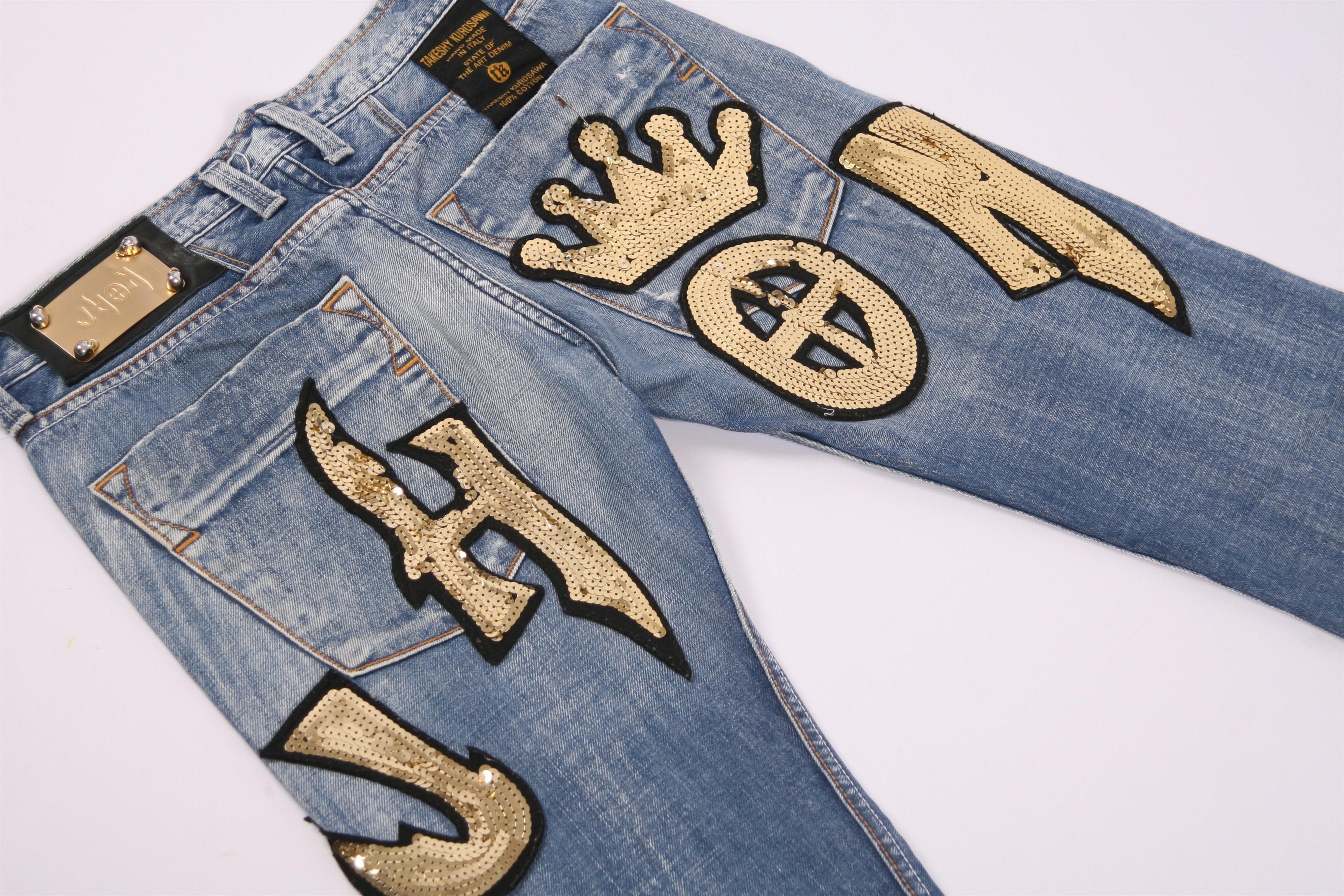 If Six Was Nine Made in Italy. Takeshy Kurosawa Designers Distressed Jeans. Size US 34 / EU 50 - 4 Thumbnail