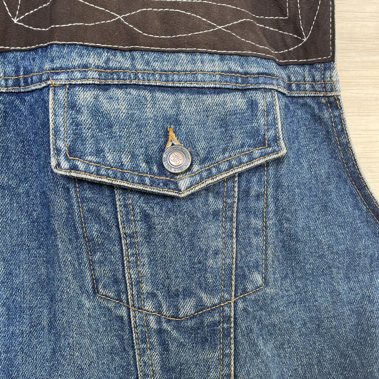 Japanese Brand DISTRESSED JEANS SUNVALLEY ATTACHED DENIM VEST Size US M / EU 48-50 / 2 - 6 Thumbnail