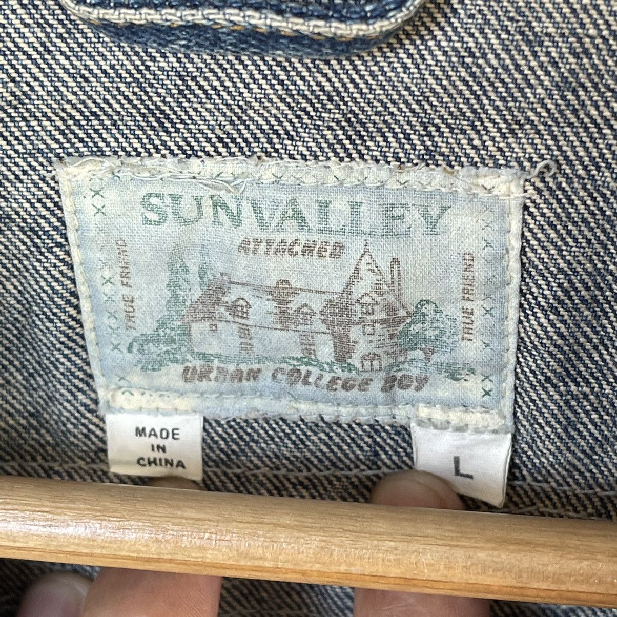 Japanese Brand DISTRESSED JEANS SUNVALLEY ATTACHED DENIM VEST Size US M / EU 48-50 / 2 - 11 Thumbnail